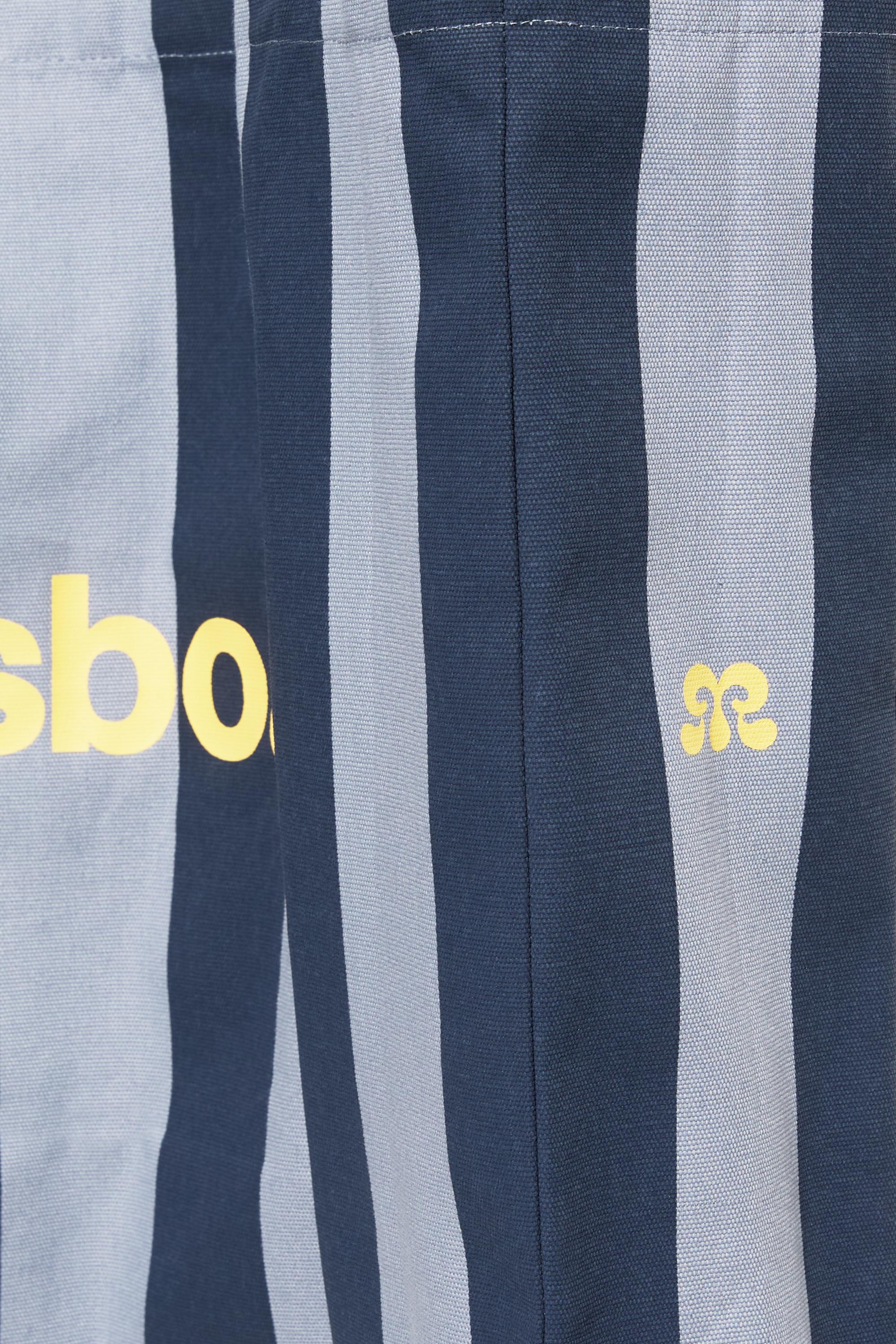 Striped city tote bag — Pale blue