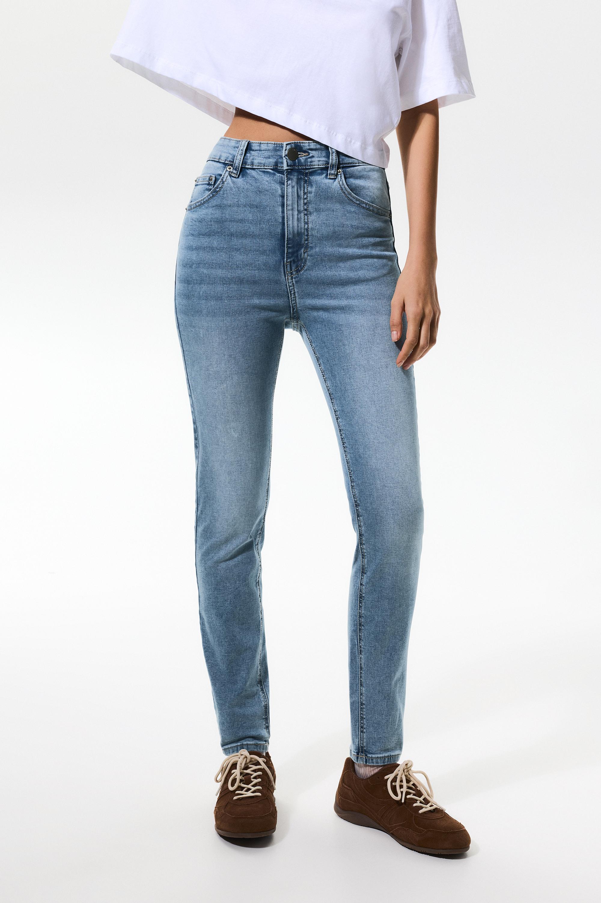 High-waist skinny jeans — Pale blue