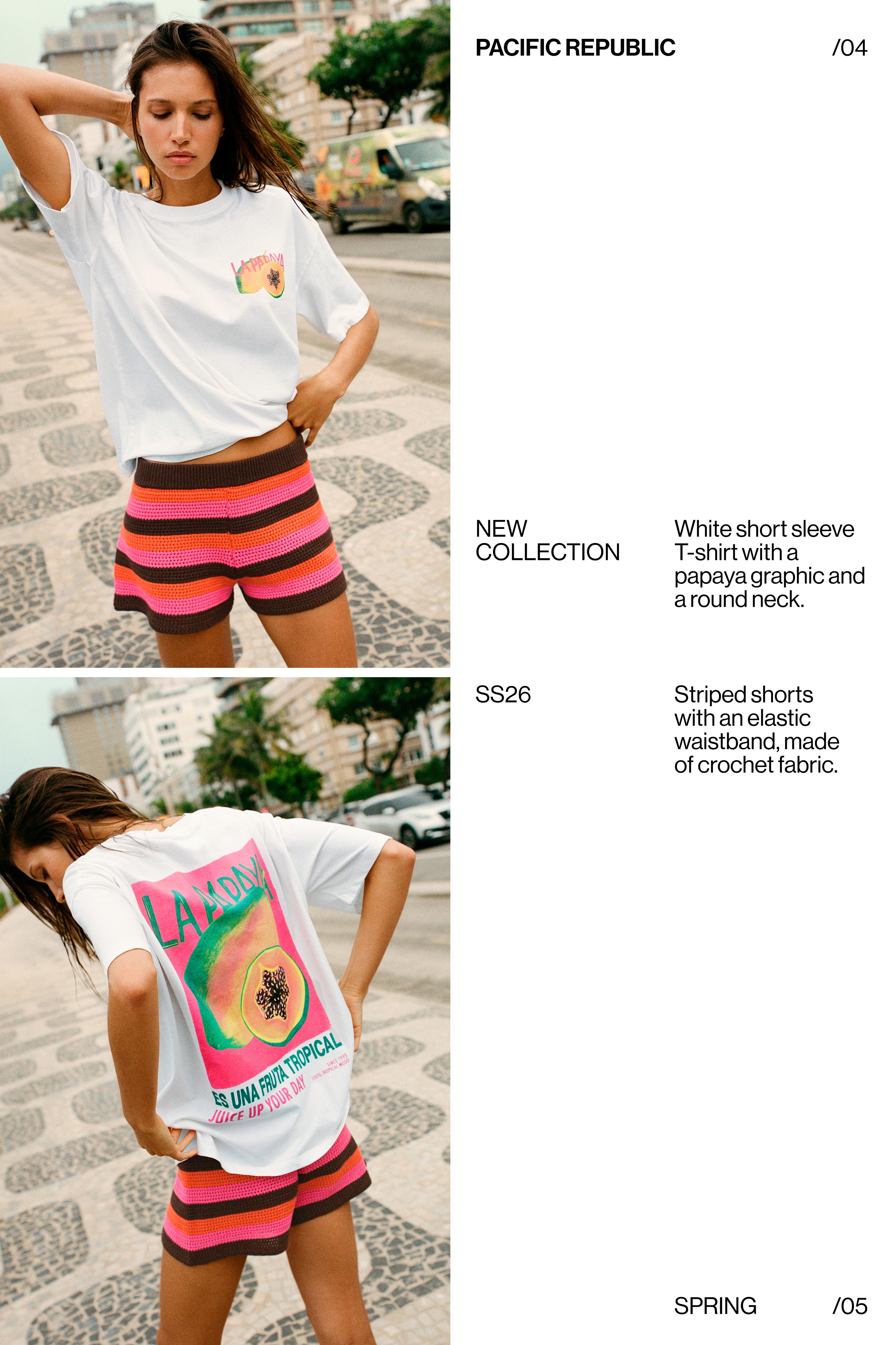 Çizgili kroşe şort - Görsel 27