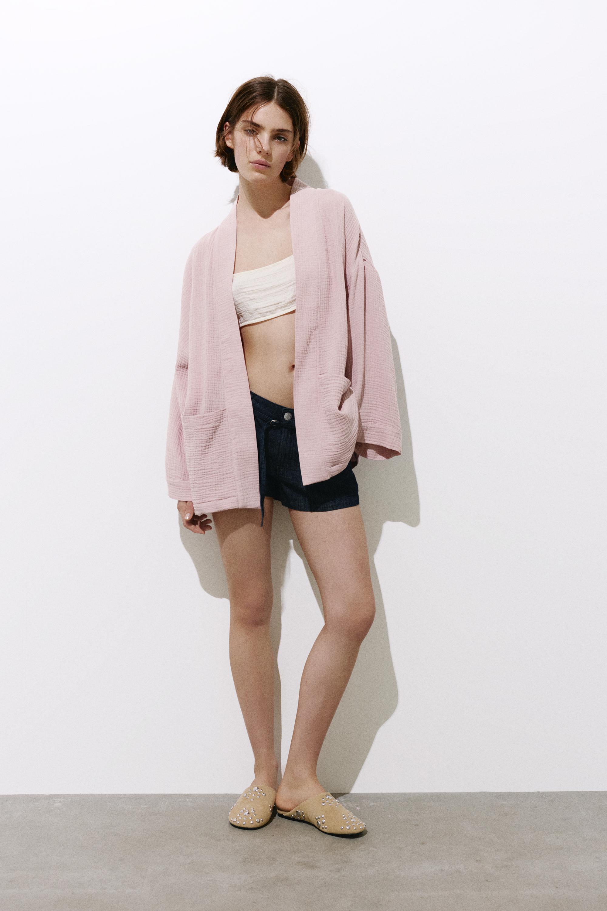 Crepe kimono — Rose pink