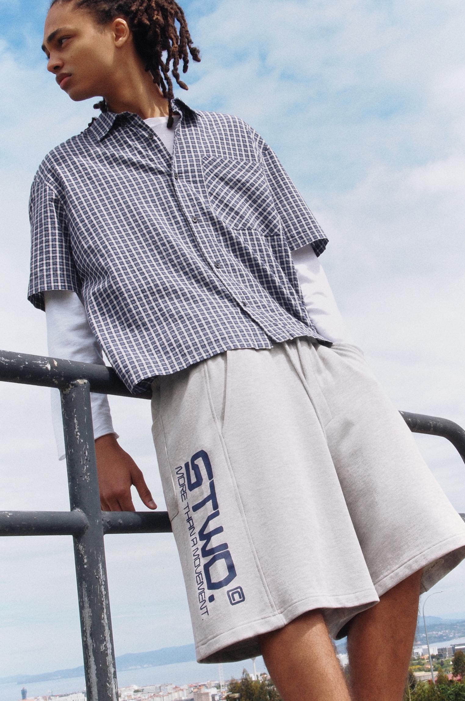 STWD sports Bermuda shorts — Medium marl