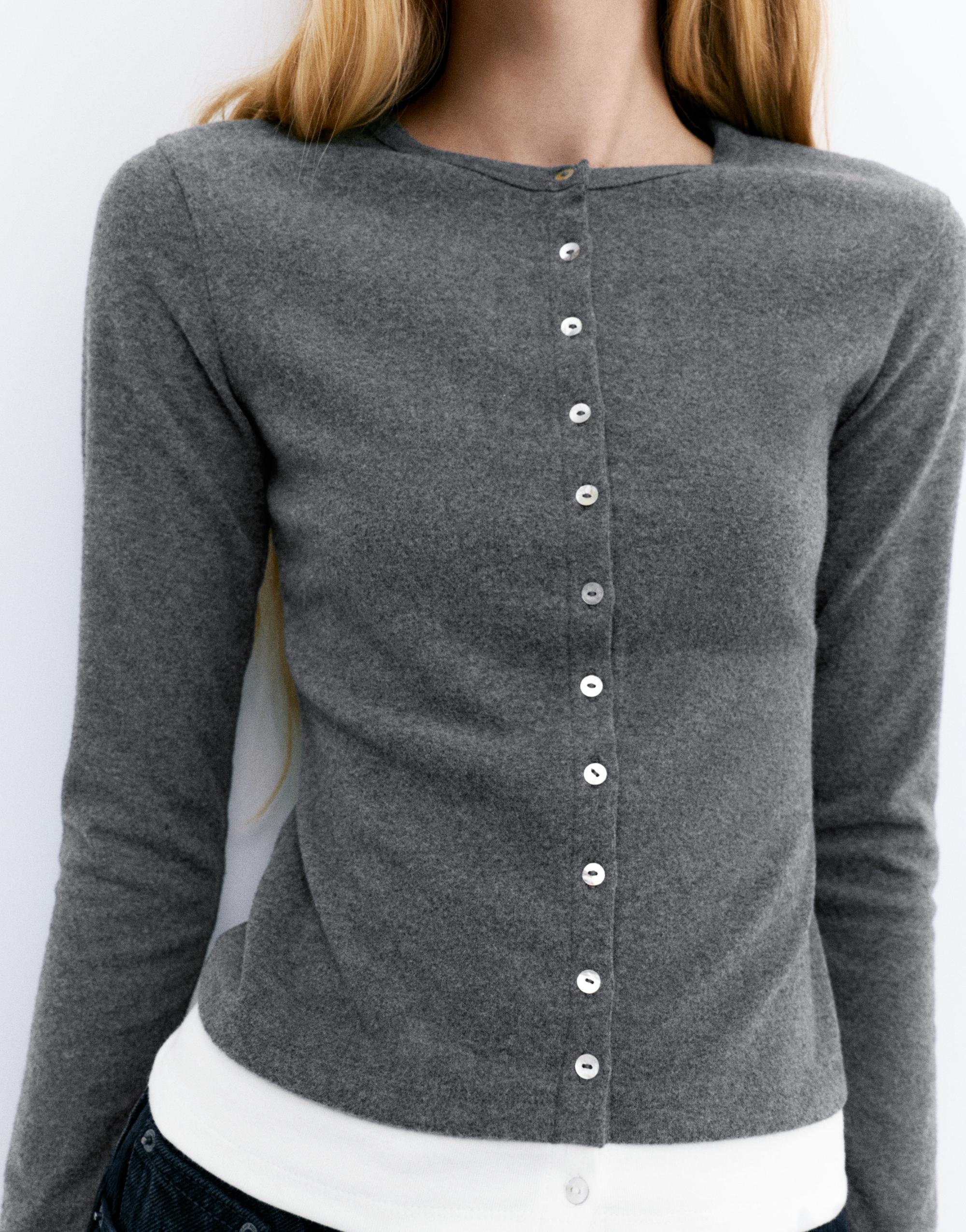 Soft touch düğmeli ceket - Görsel 9