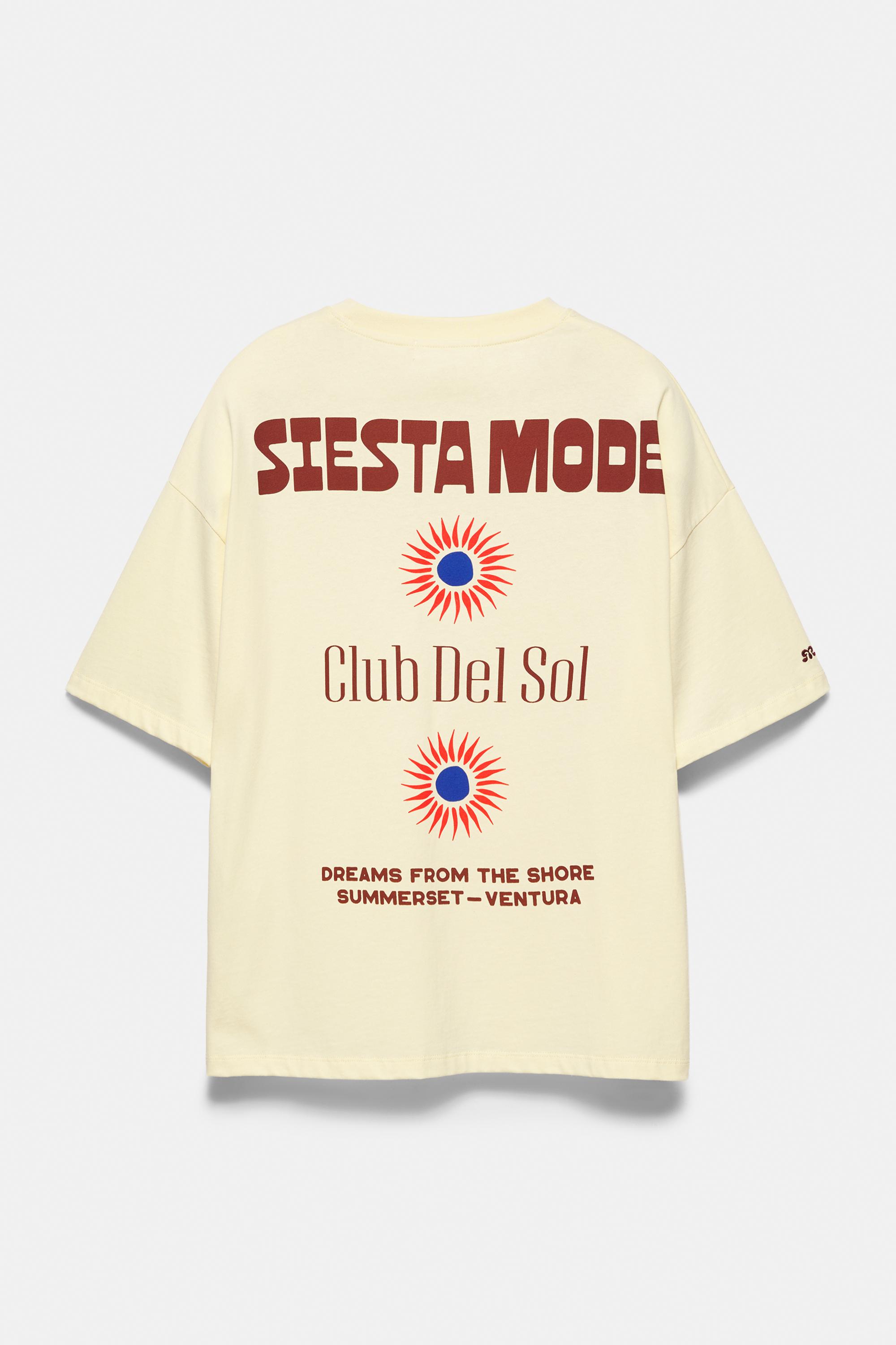 Oversize T-shirt with graphic — Yellow