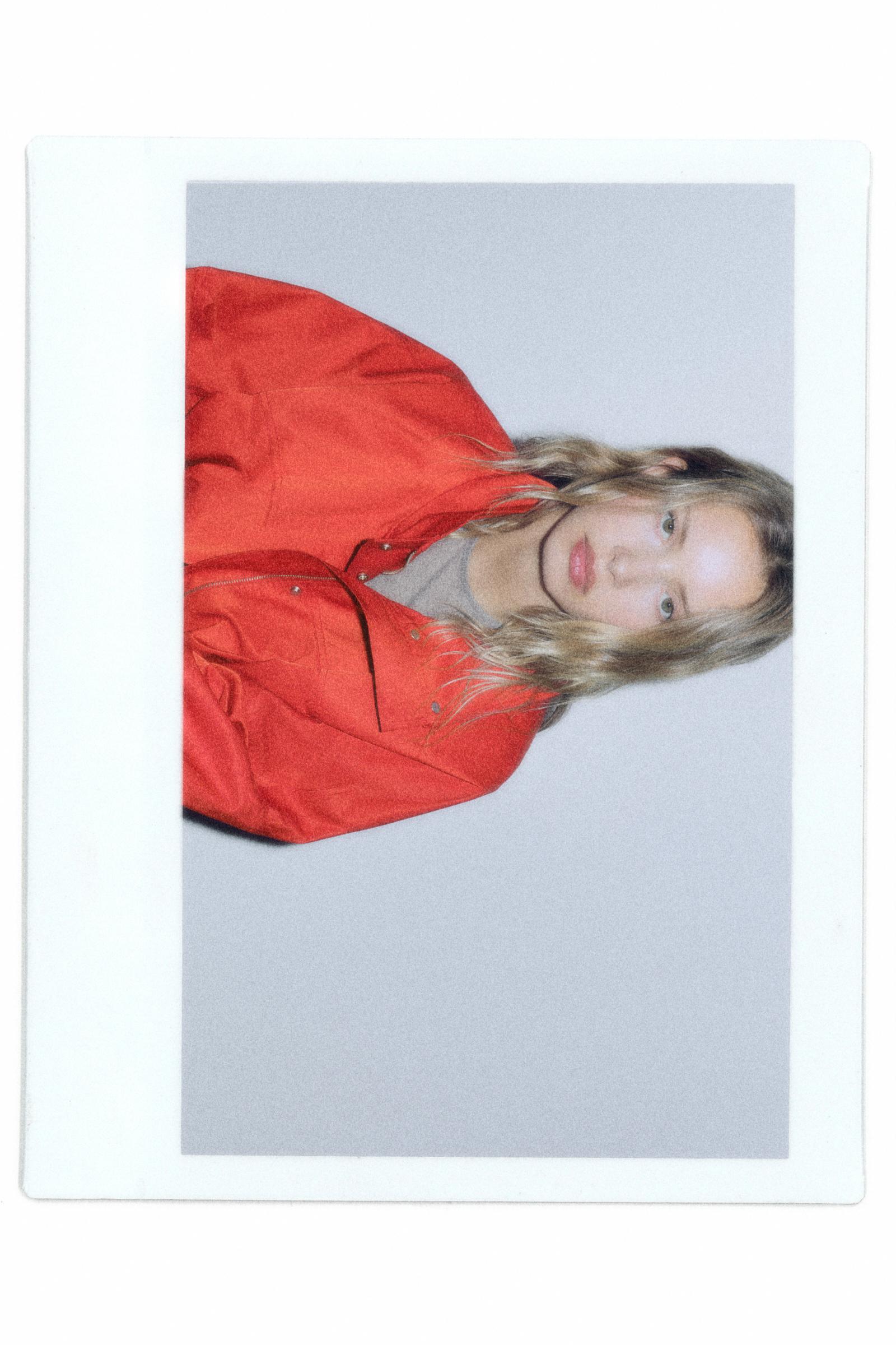 Drawstring waist jacket — Red