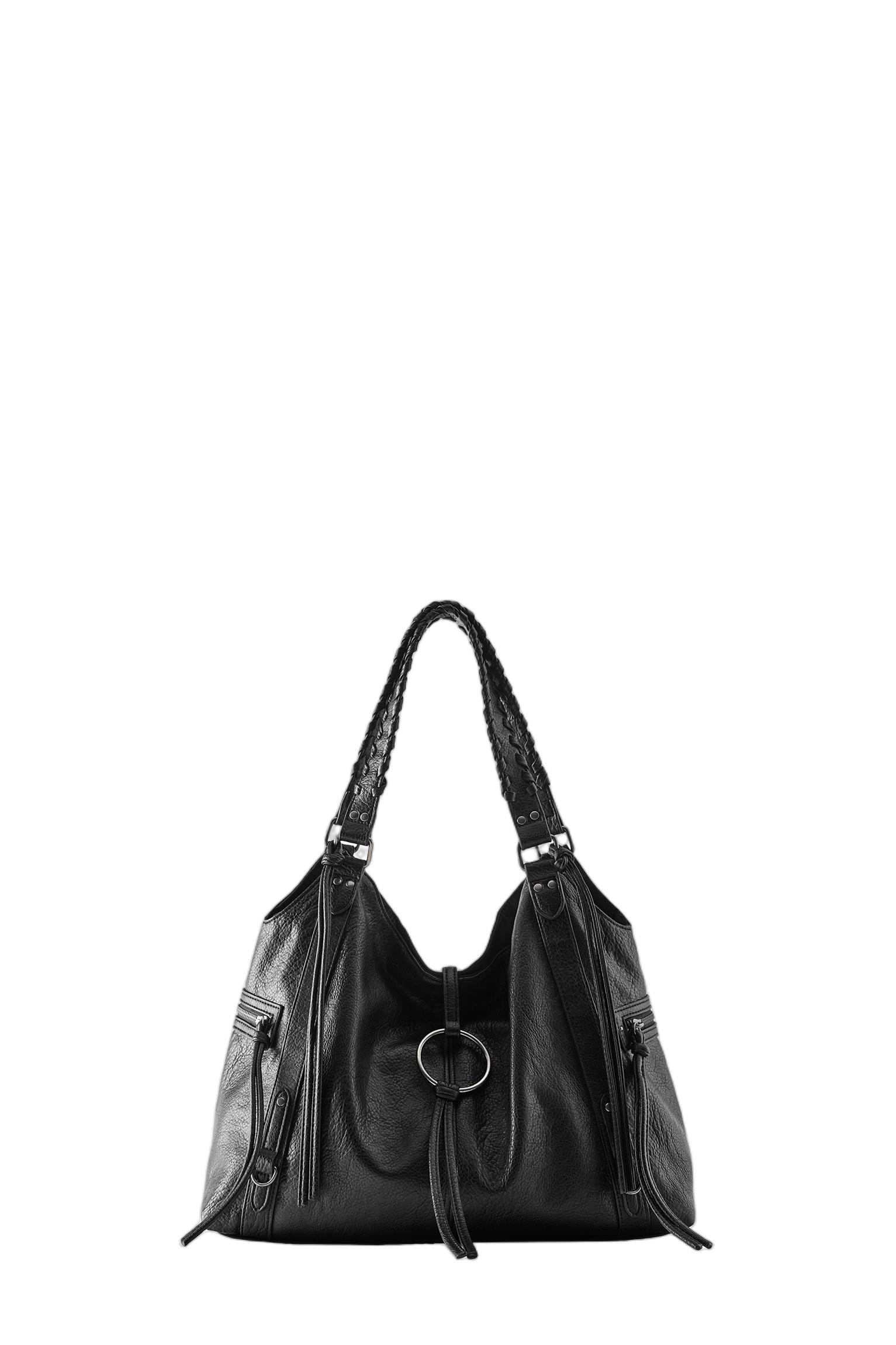Ring shopper bag — Black