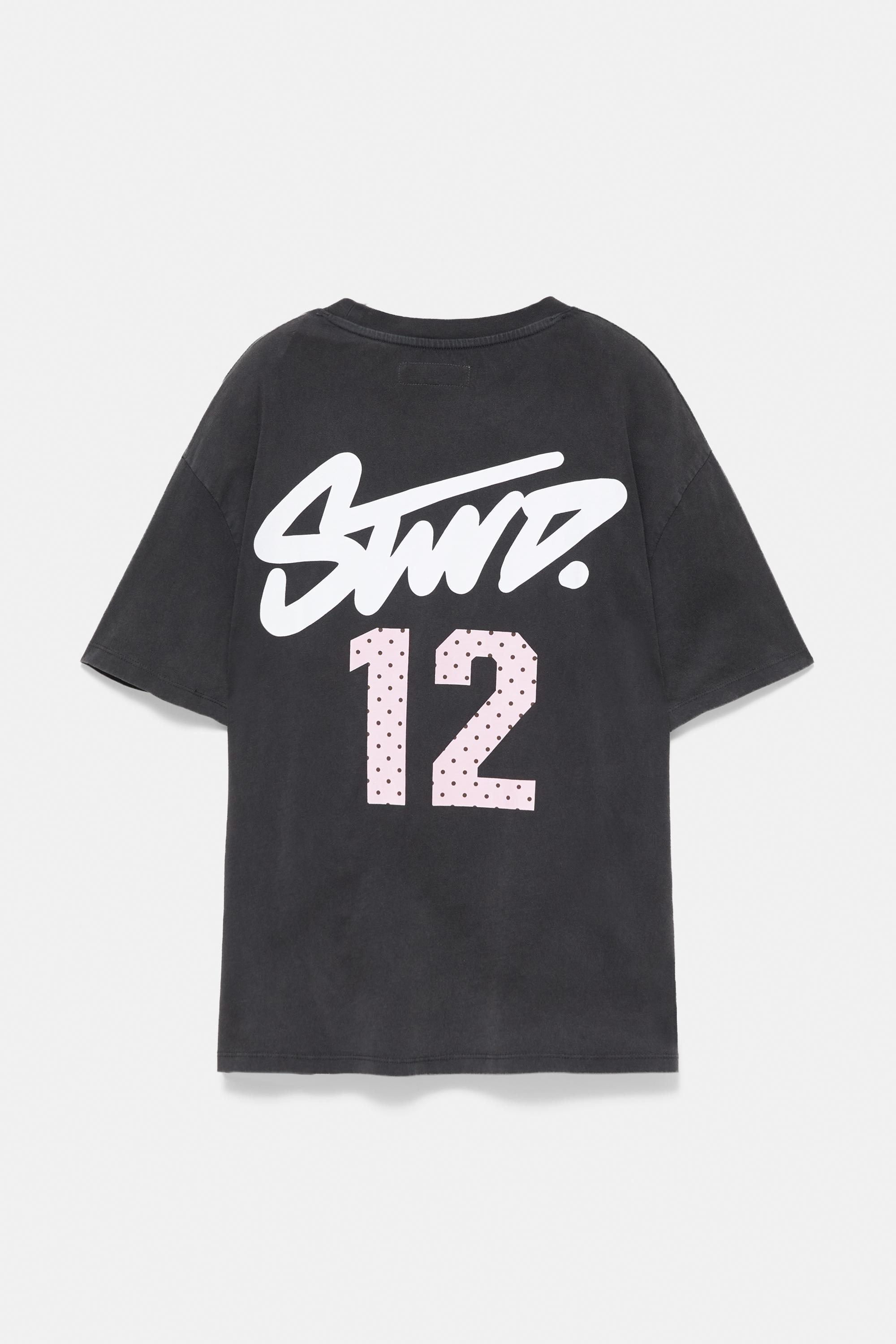 Pull&Bear STWD numara baskılı tişört görsel 3