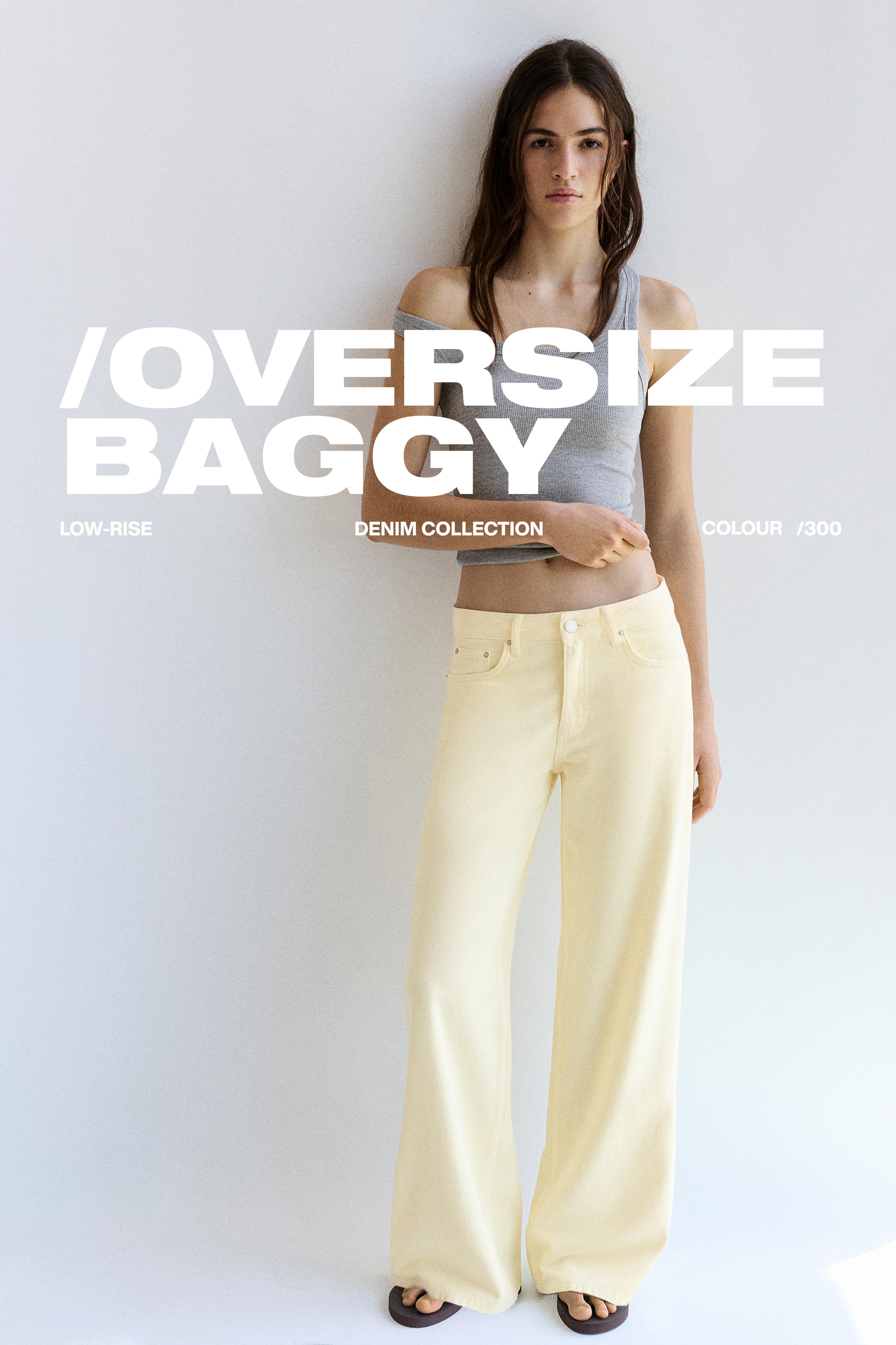 Oversize baggy jeans — Yellow