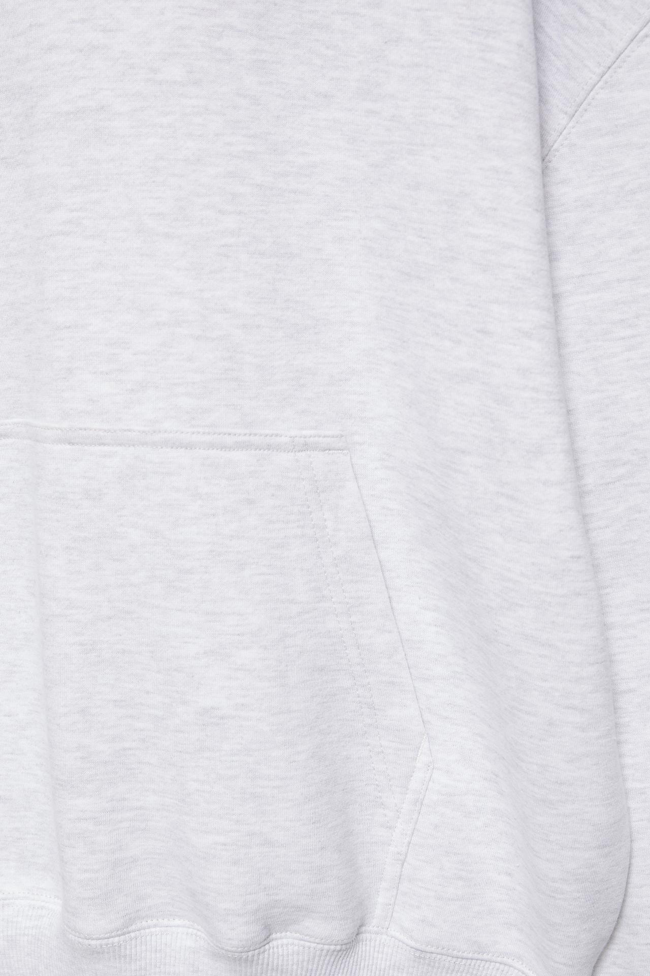 STWD hood sweatshirt — Pale marl