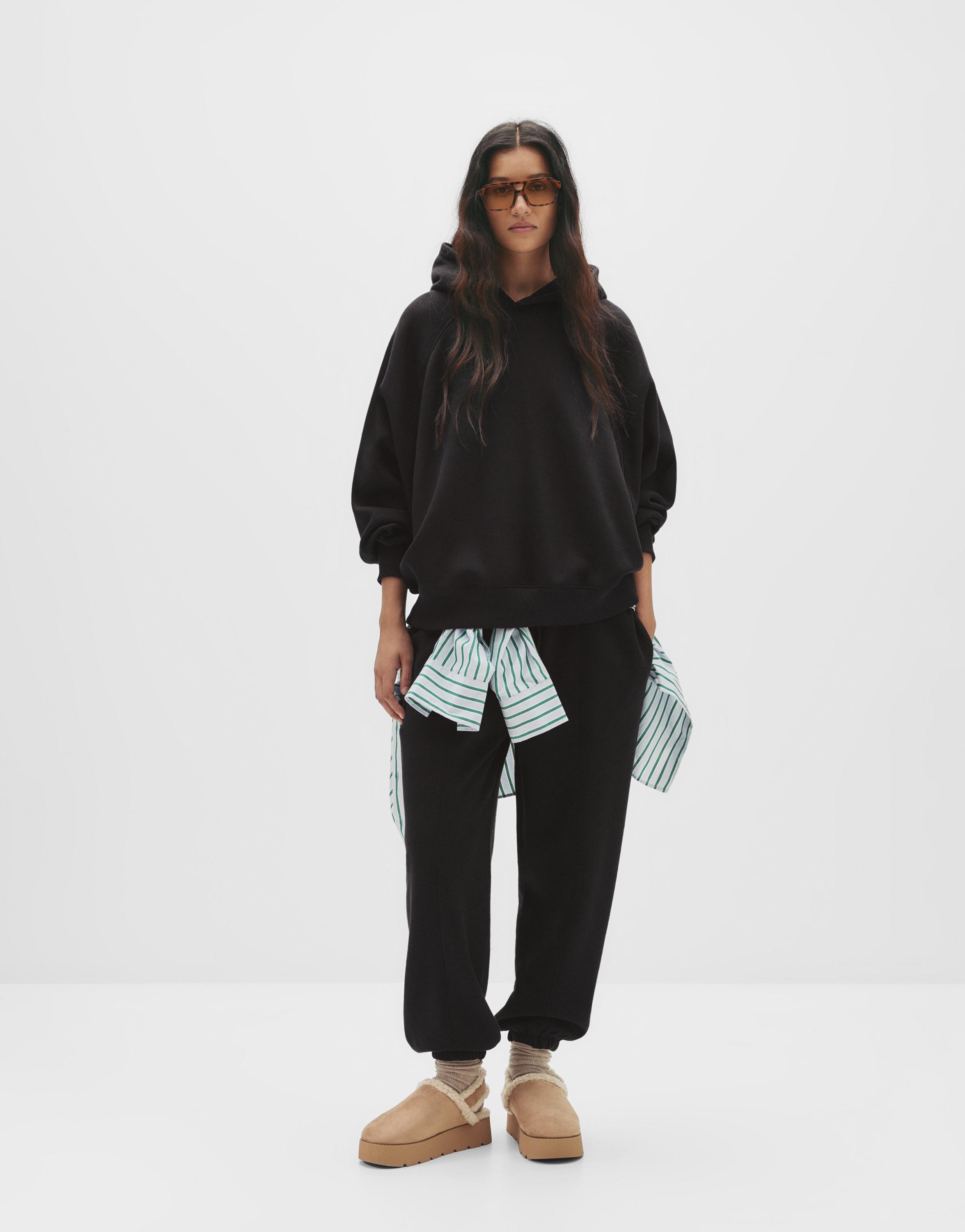 Oversize kapüşonlu sweatshirt - Görsel 24