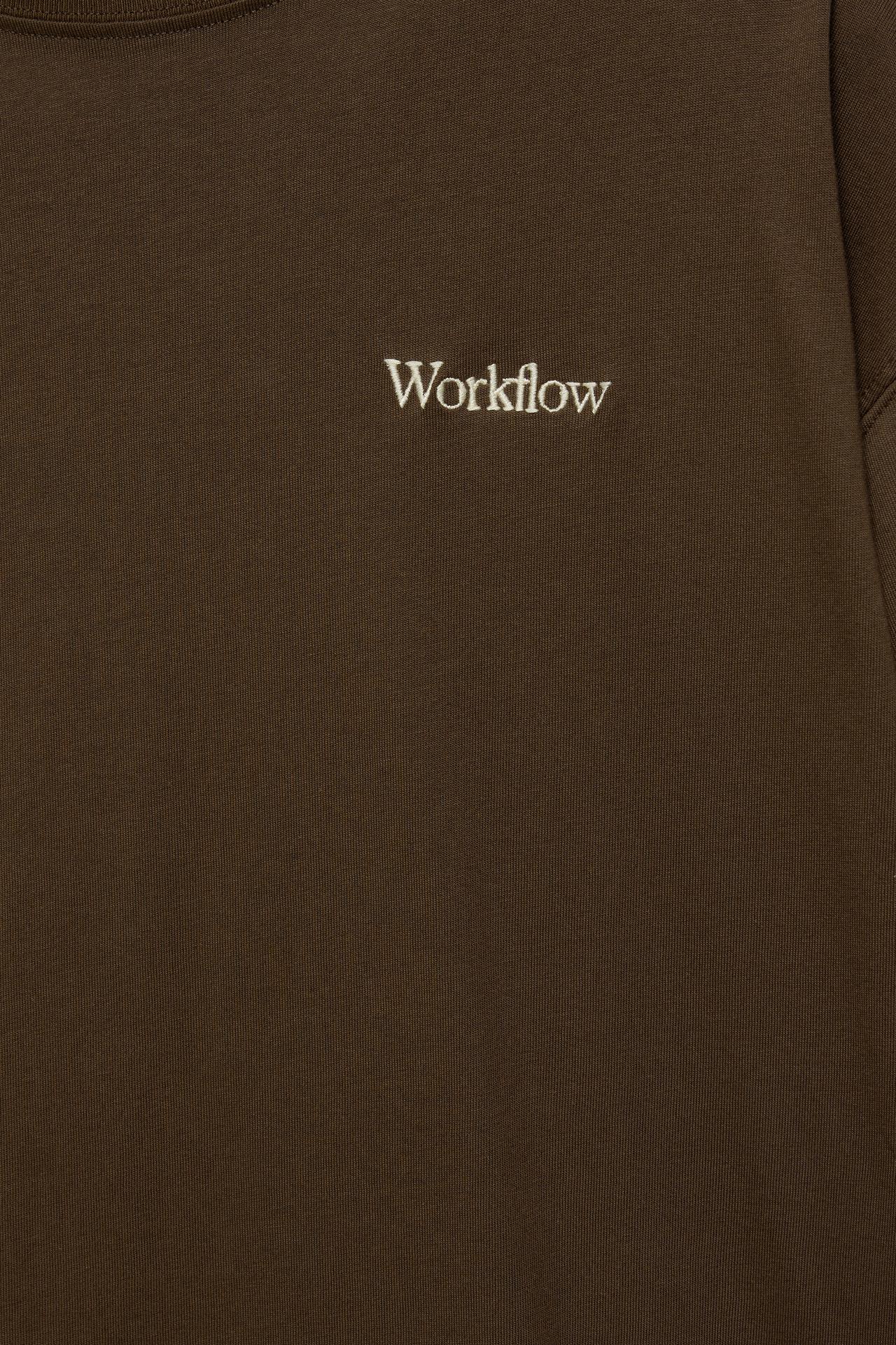 Relaxed fit graphic slogan T-shirt — Chocolate