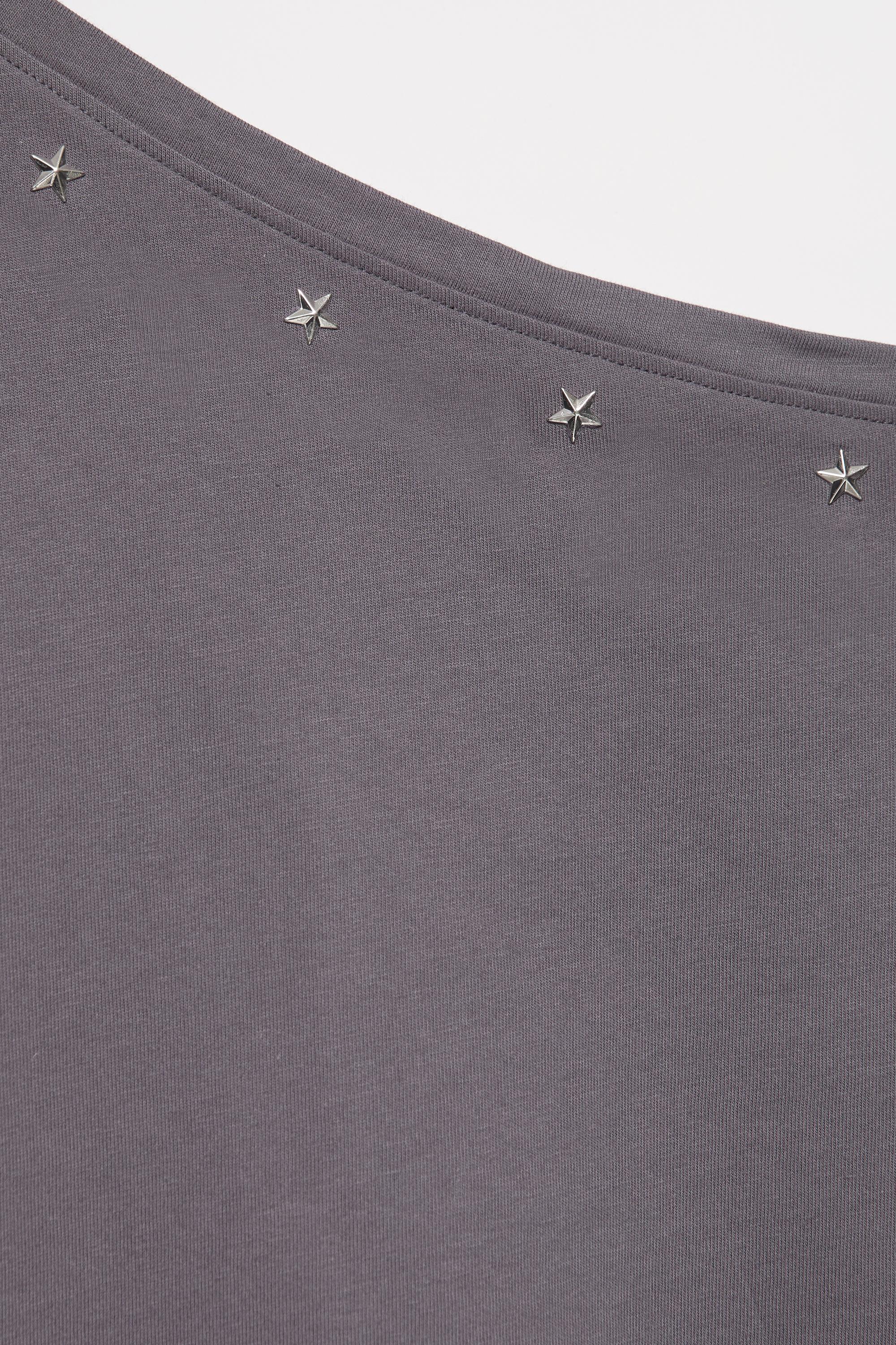 Asymmetric star T-shirt — Grey/Blue