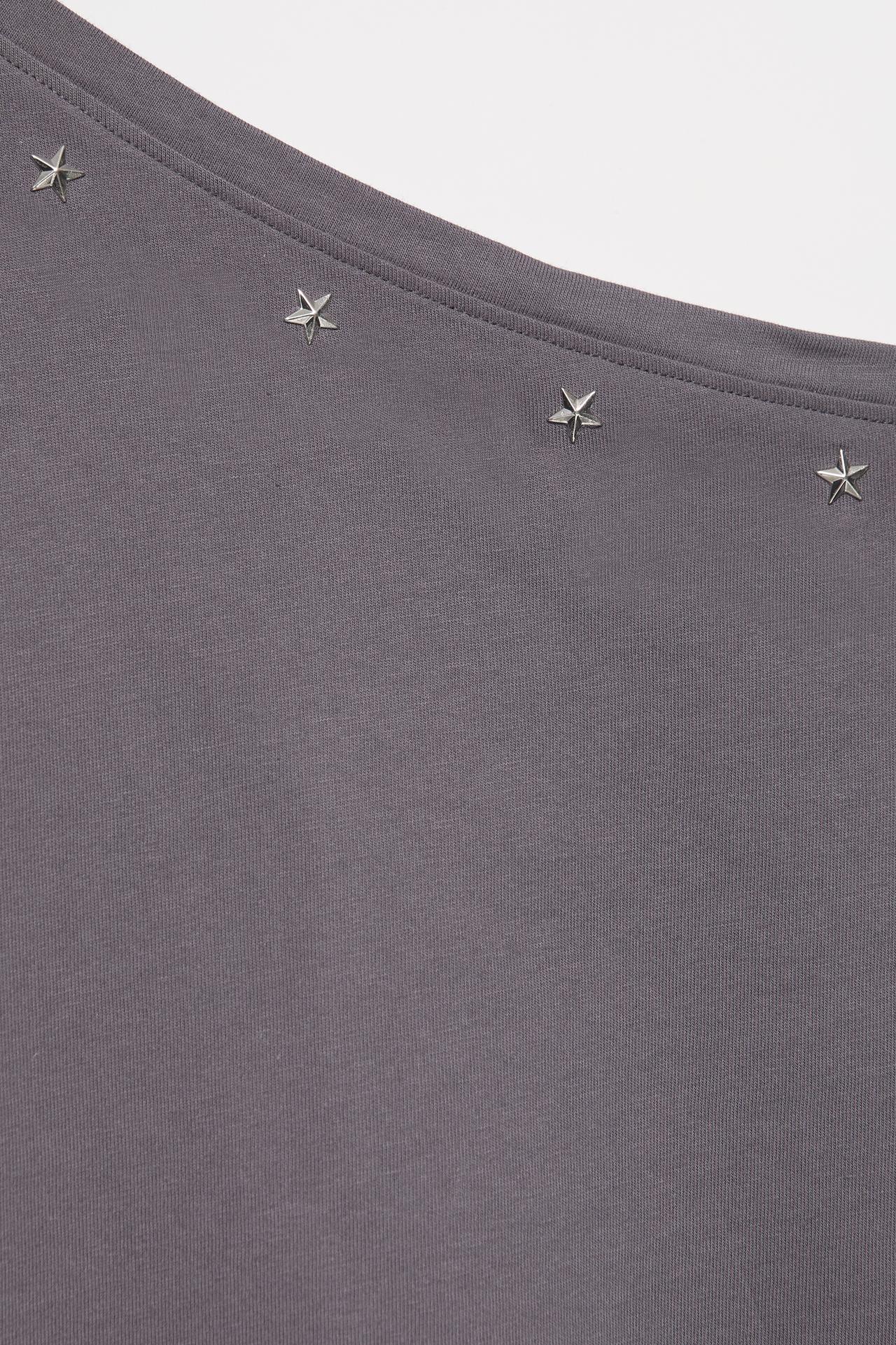Asymmetric star T-shirt — Grey/Blue