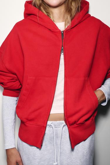 Hoodie with zipper — Red 4