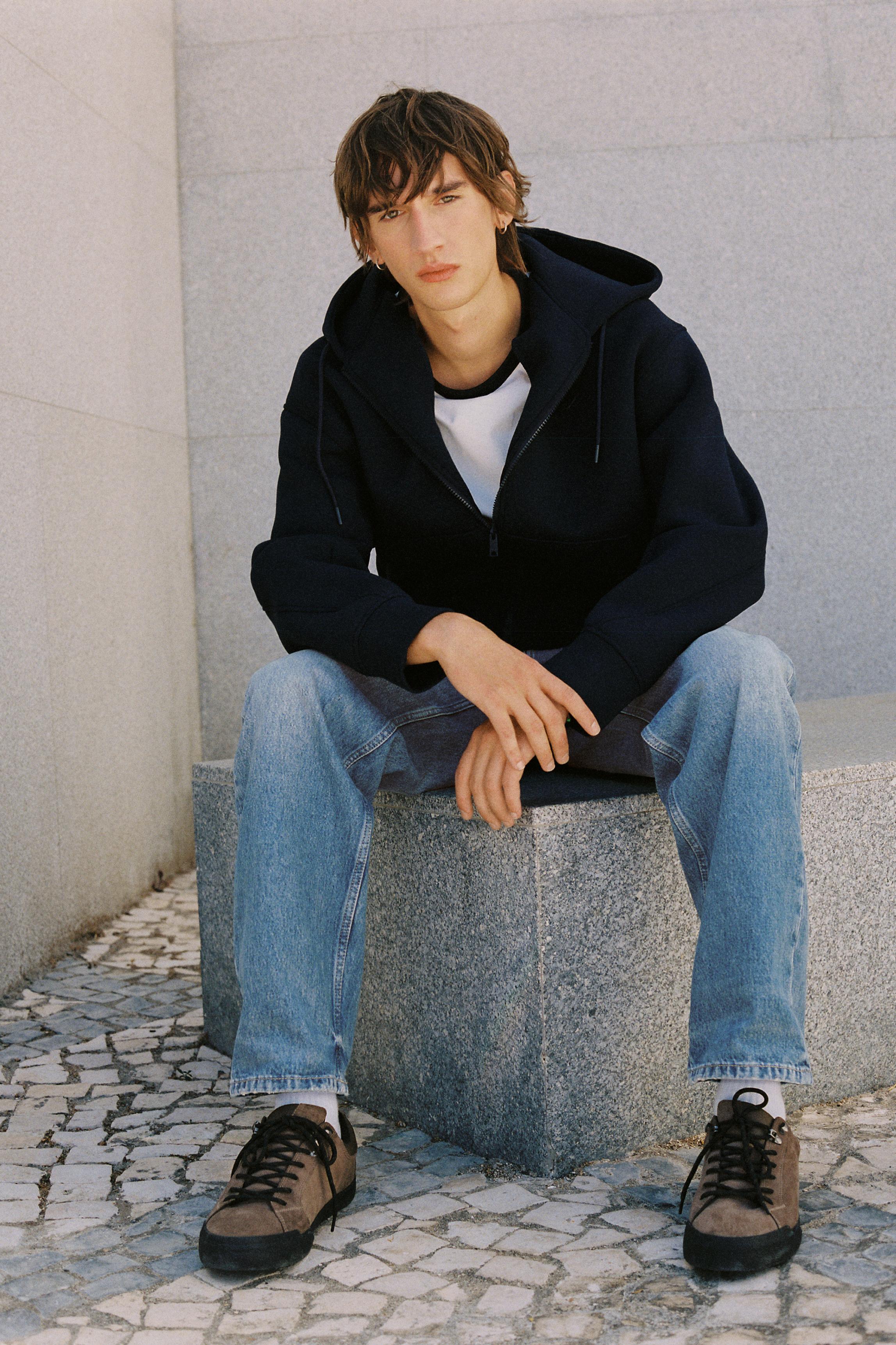 Straight-leg jeans — Medium blue