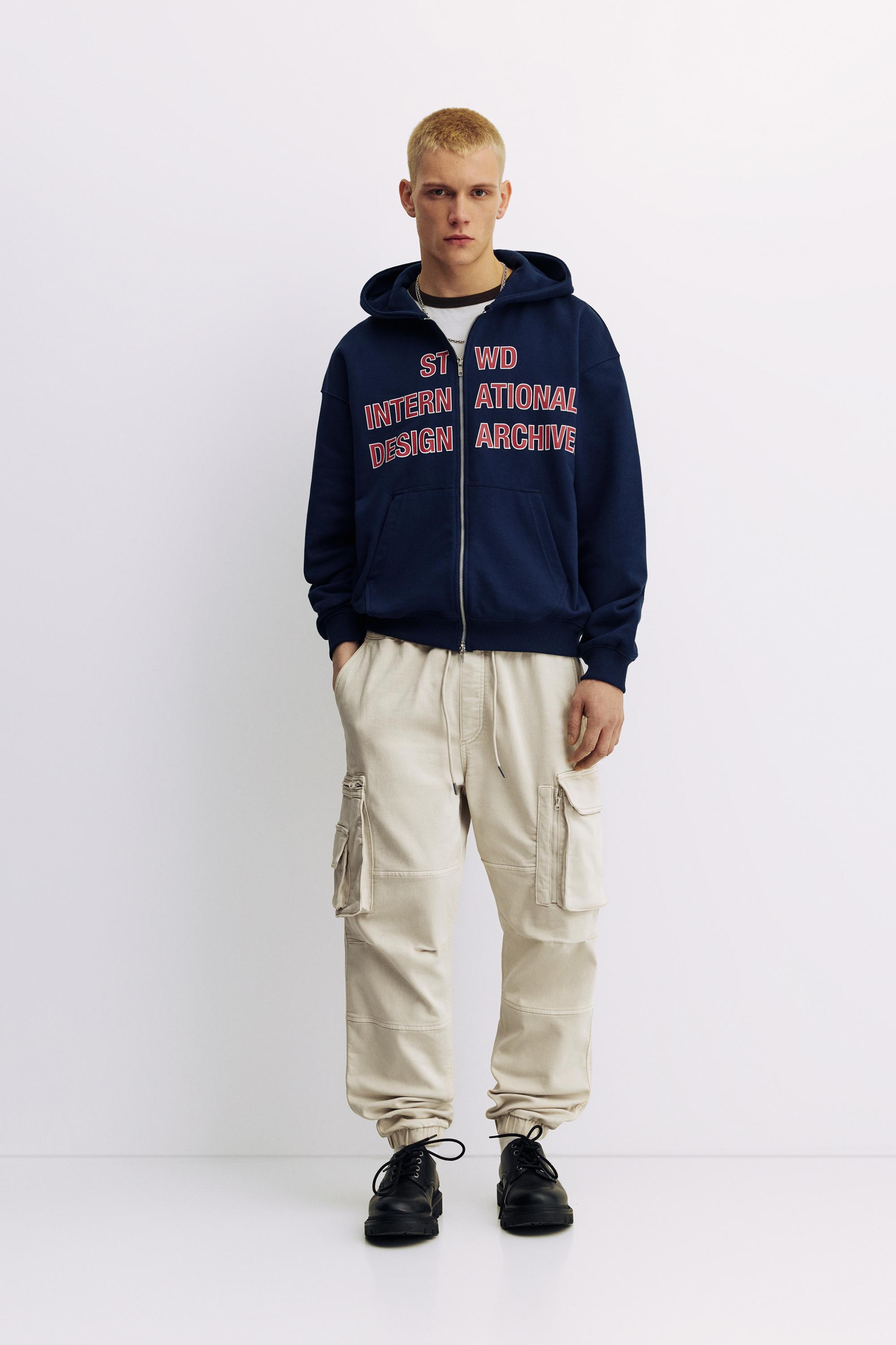 Multi-pocket comfort jogger trousers — Beige