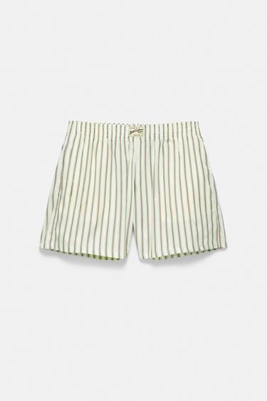 Striped Bermuda shorts — Yellow 6