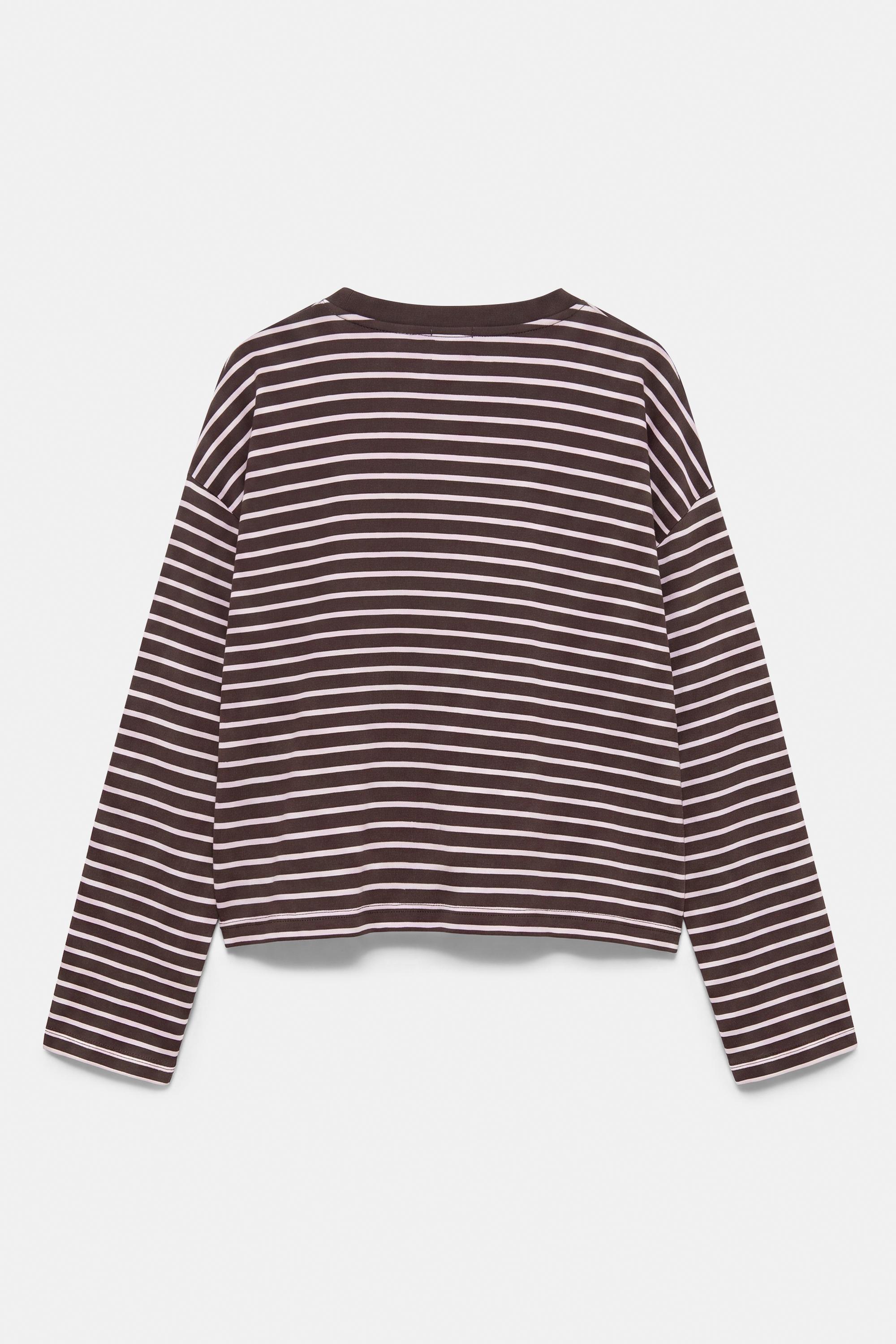 Boxy-fit long sleeve T-shirt — Pink