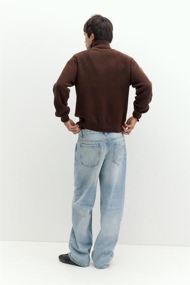 Quarter-zip jumper — Brown 2