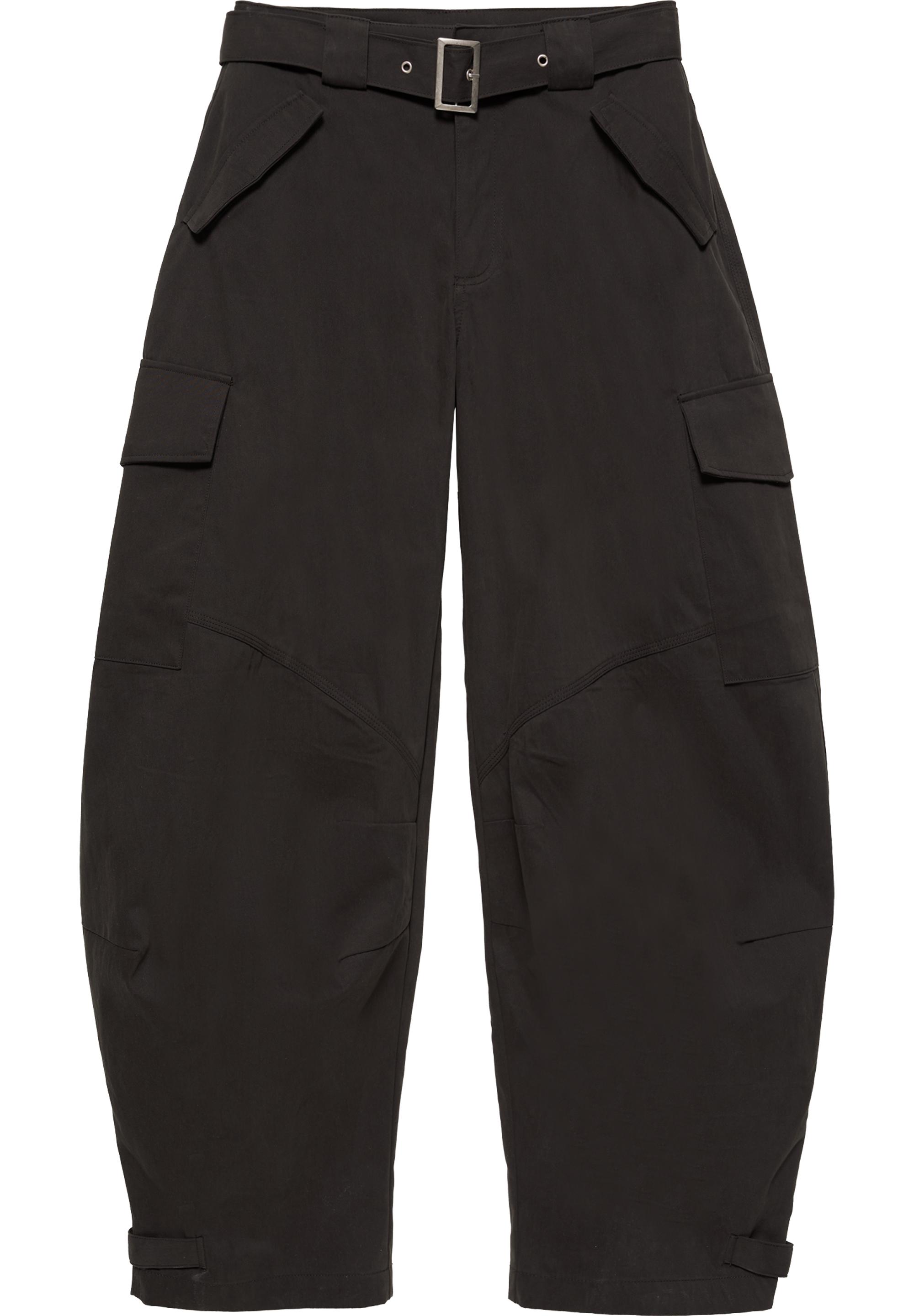 Belted cargo trousers — Faded black