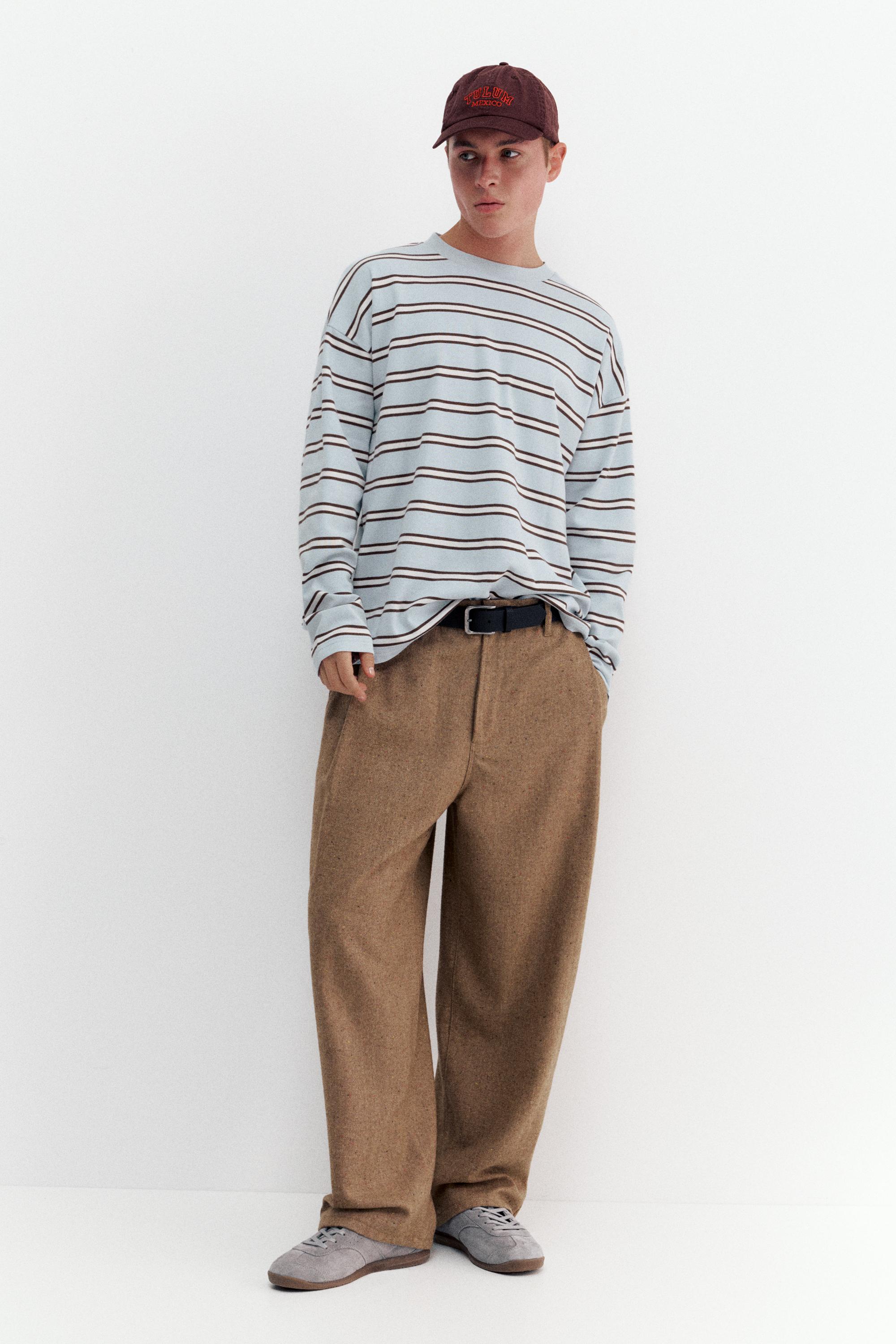 Uzun kollu çizgili t-shirt - Görsel 13