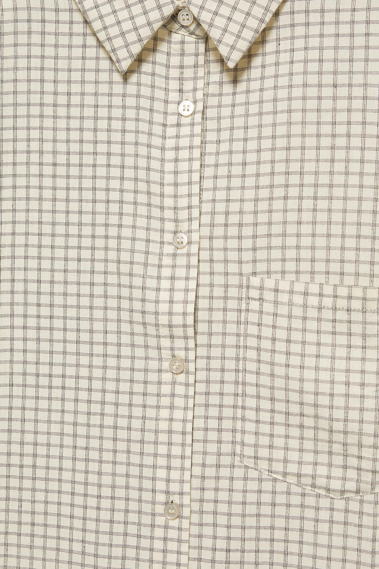Check shirt with pocket — Vanilla