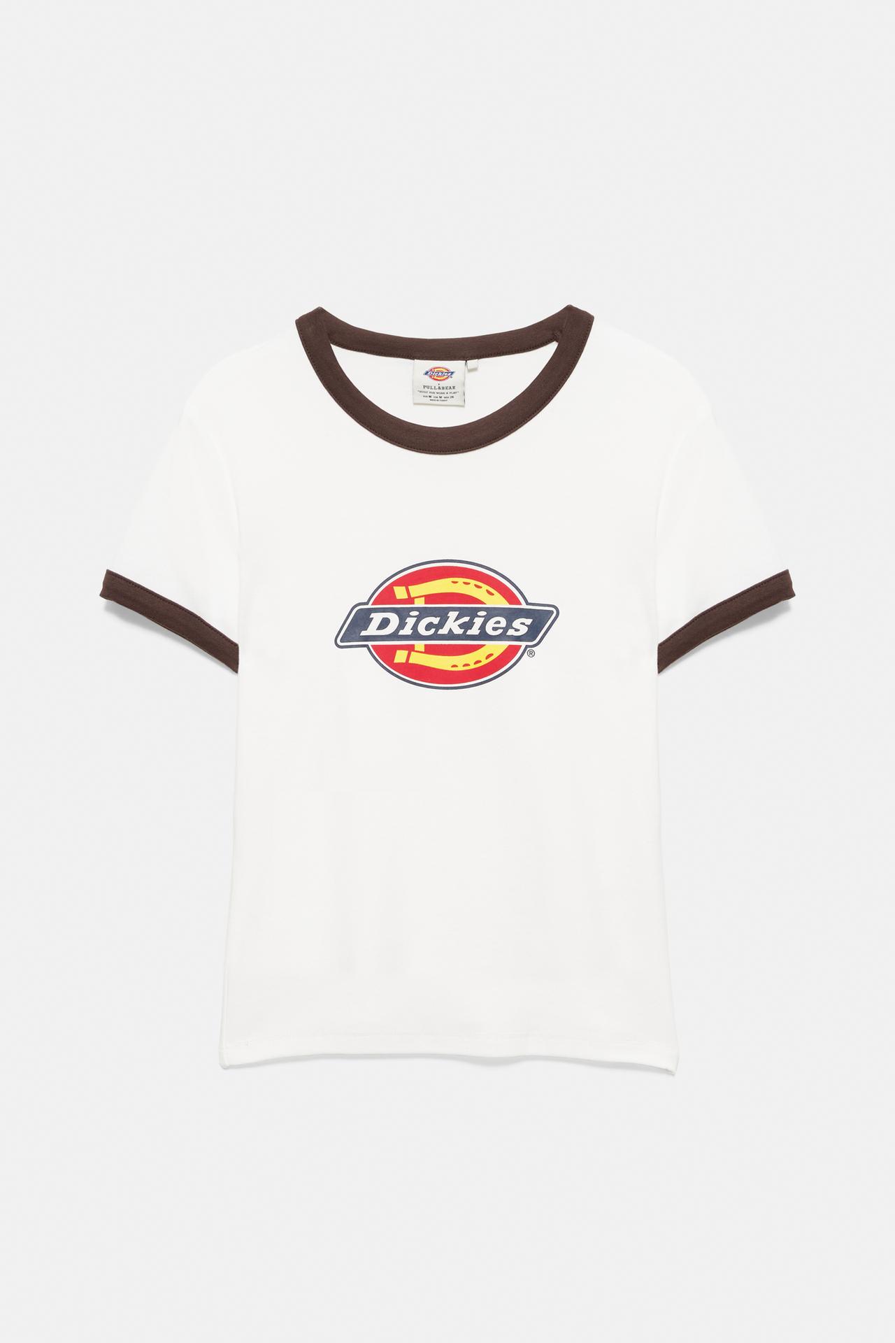 Dickies contrast rib T-shirt — Ice