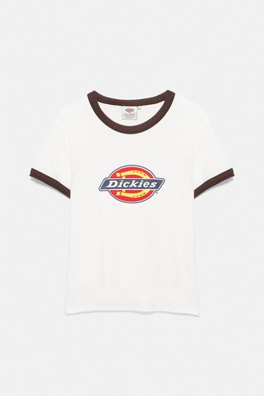 Dickies contrast rib T-shirt — Ice 5