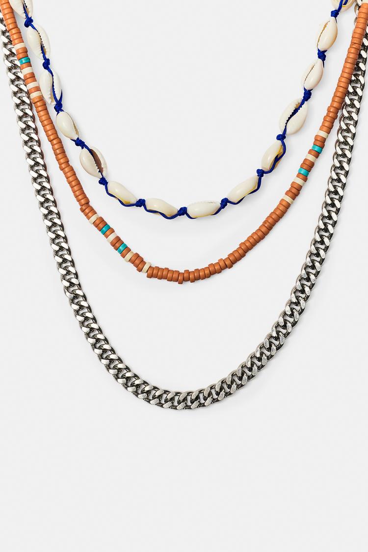 3-pack of shell and bead necklaces — Others