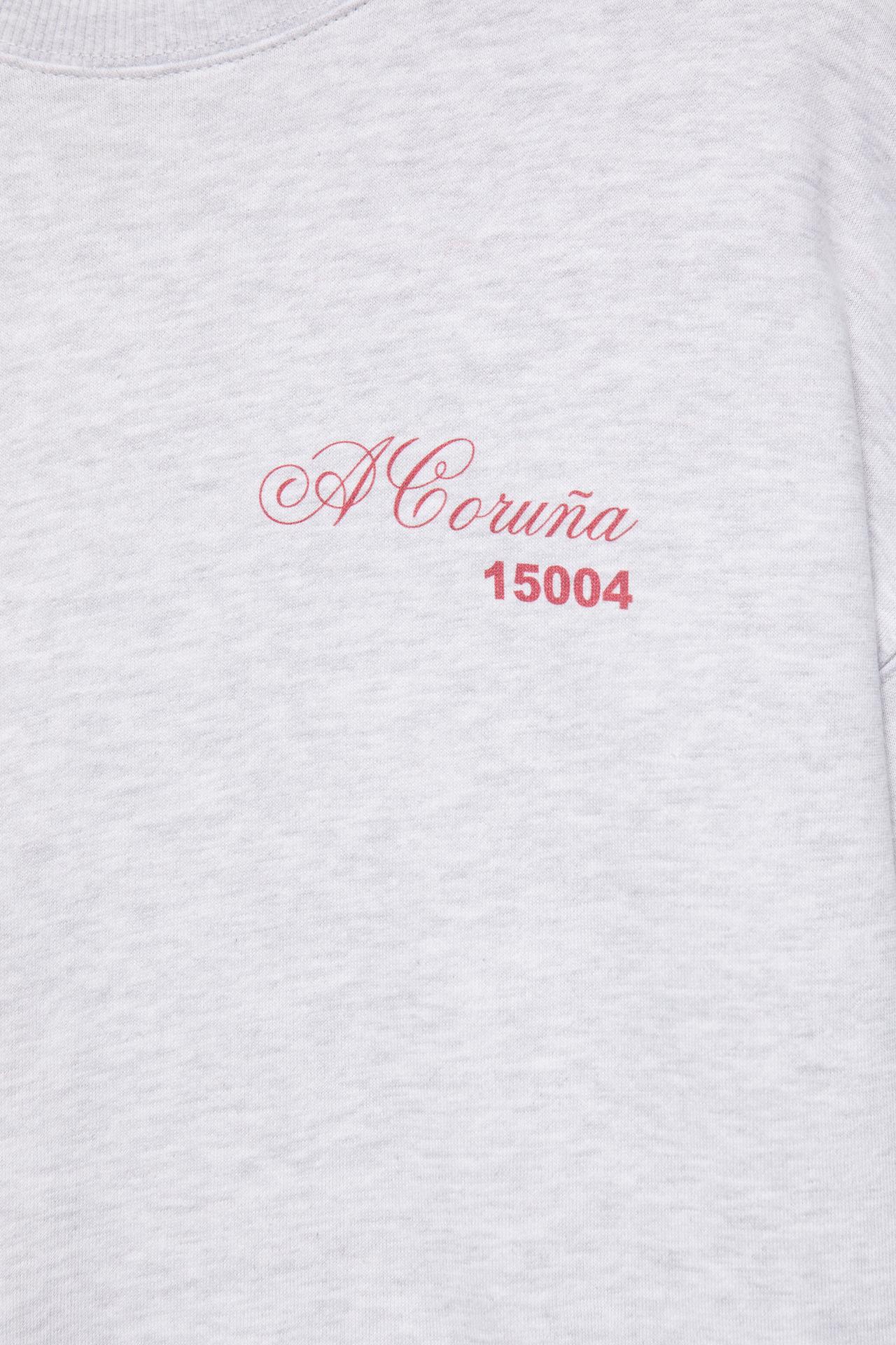 A Coruña graphic sweatshirt — Grey marl