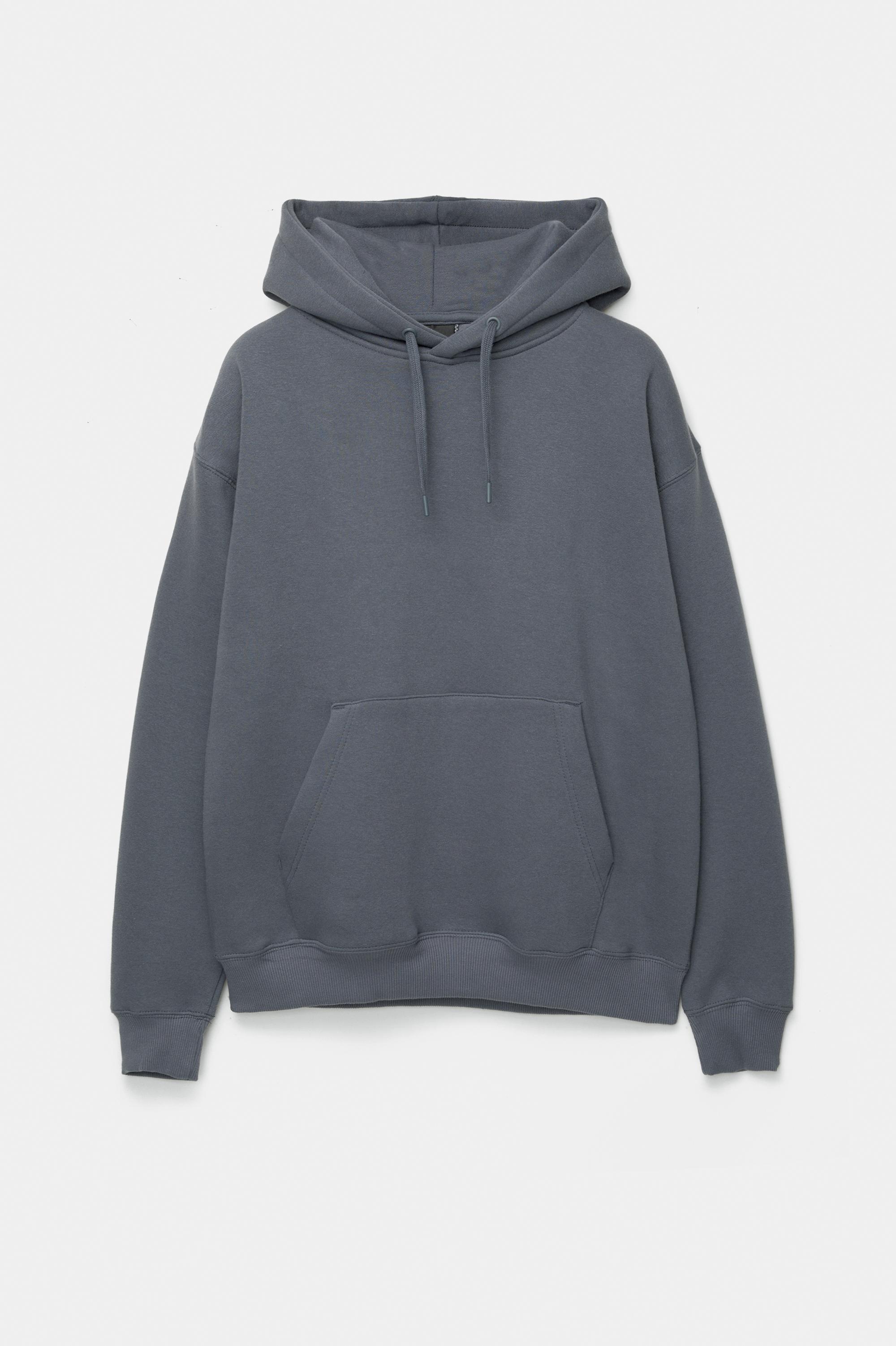 Basic kapüşonlu sweatshirt - Görsel 4