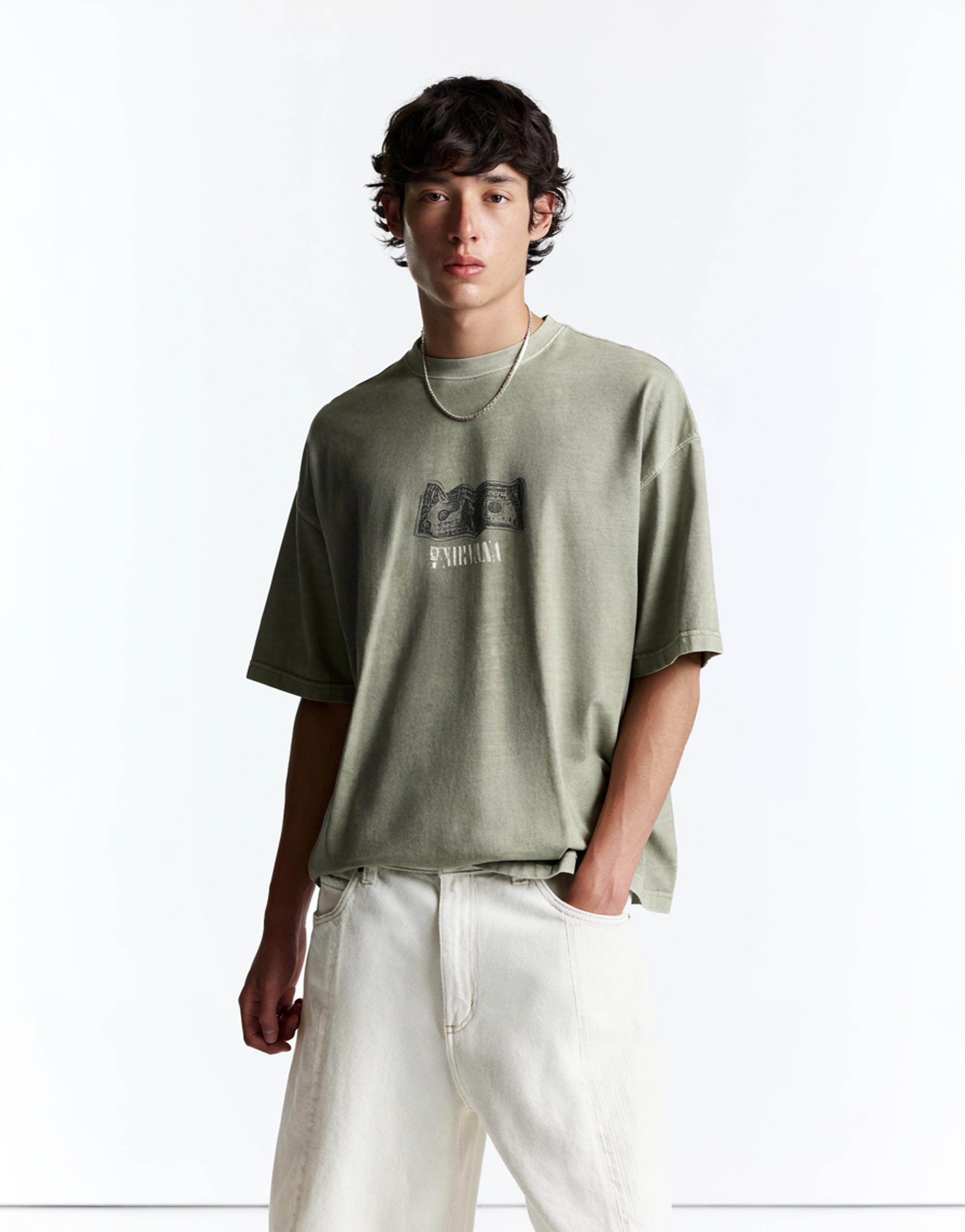 Nirvana T-shirt — Khaki