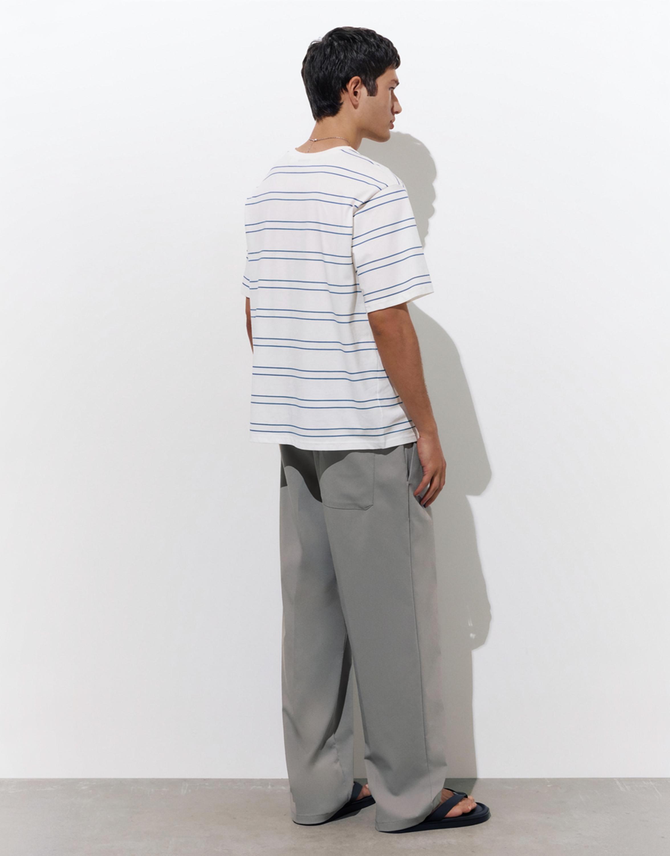 Wide-leg tailored trousers — Grey
