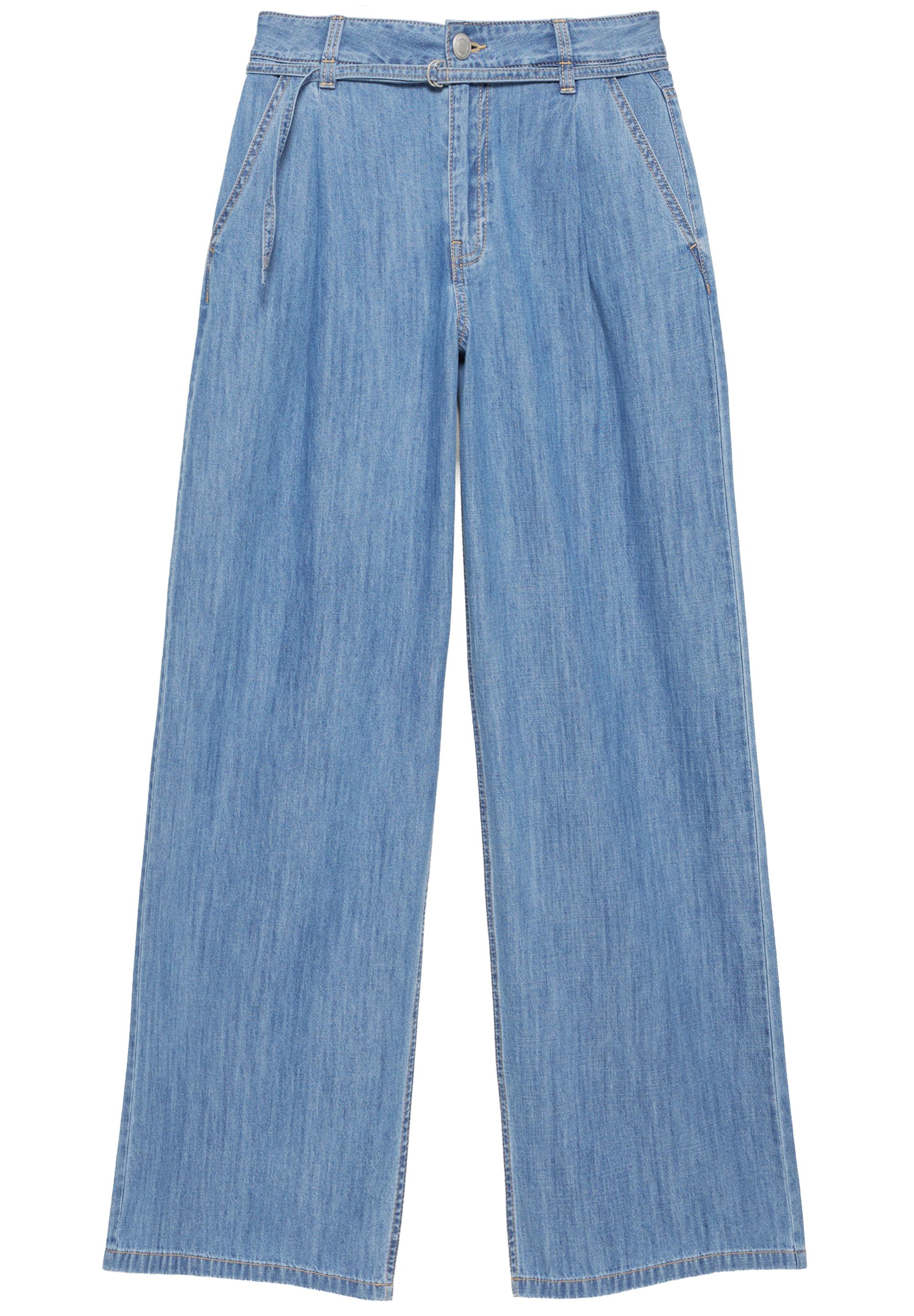 Bağcıklı geniş paça jean