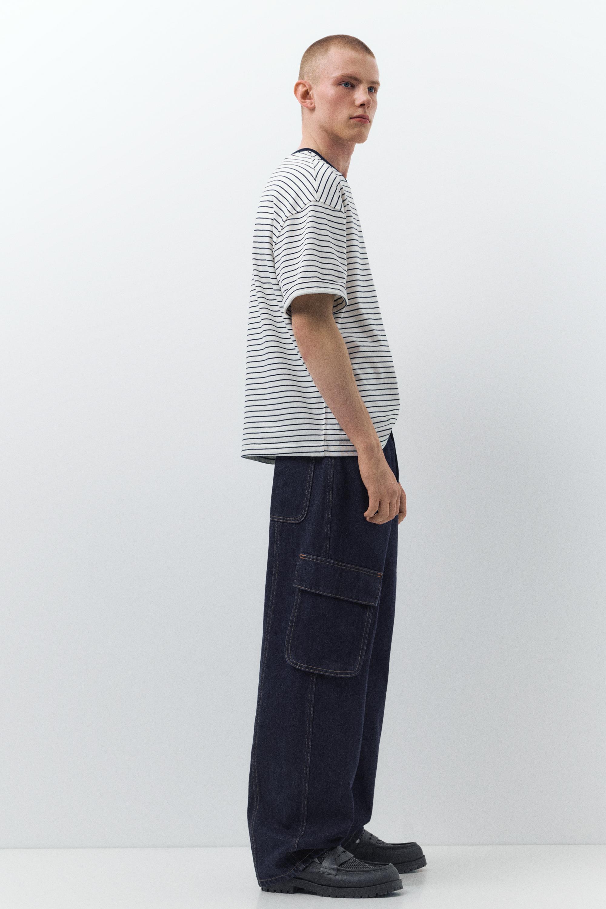 Baggy cargo jeans — Navy
