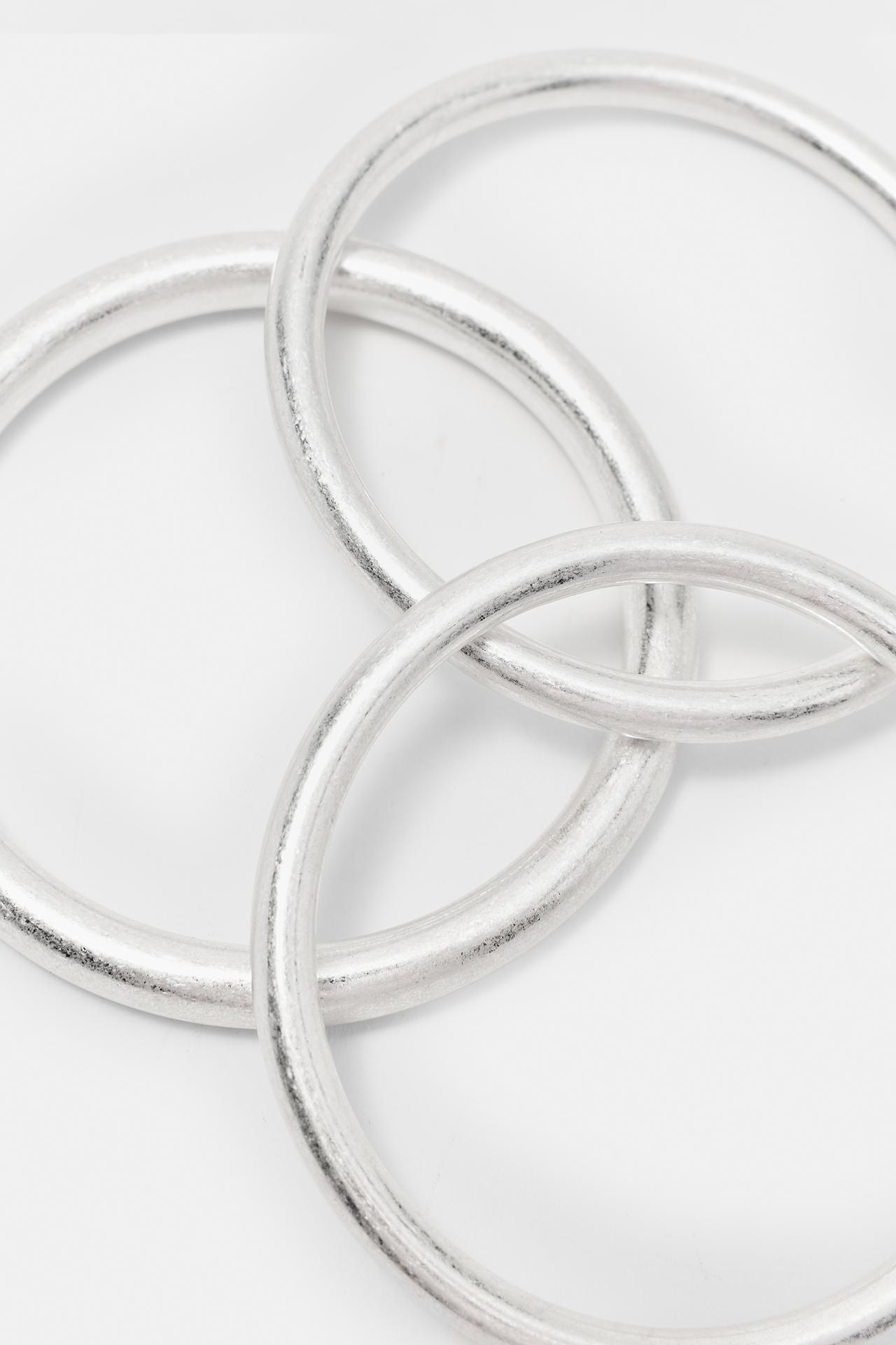 Pack of 3 rigid bracelets — Silver