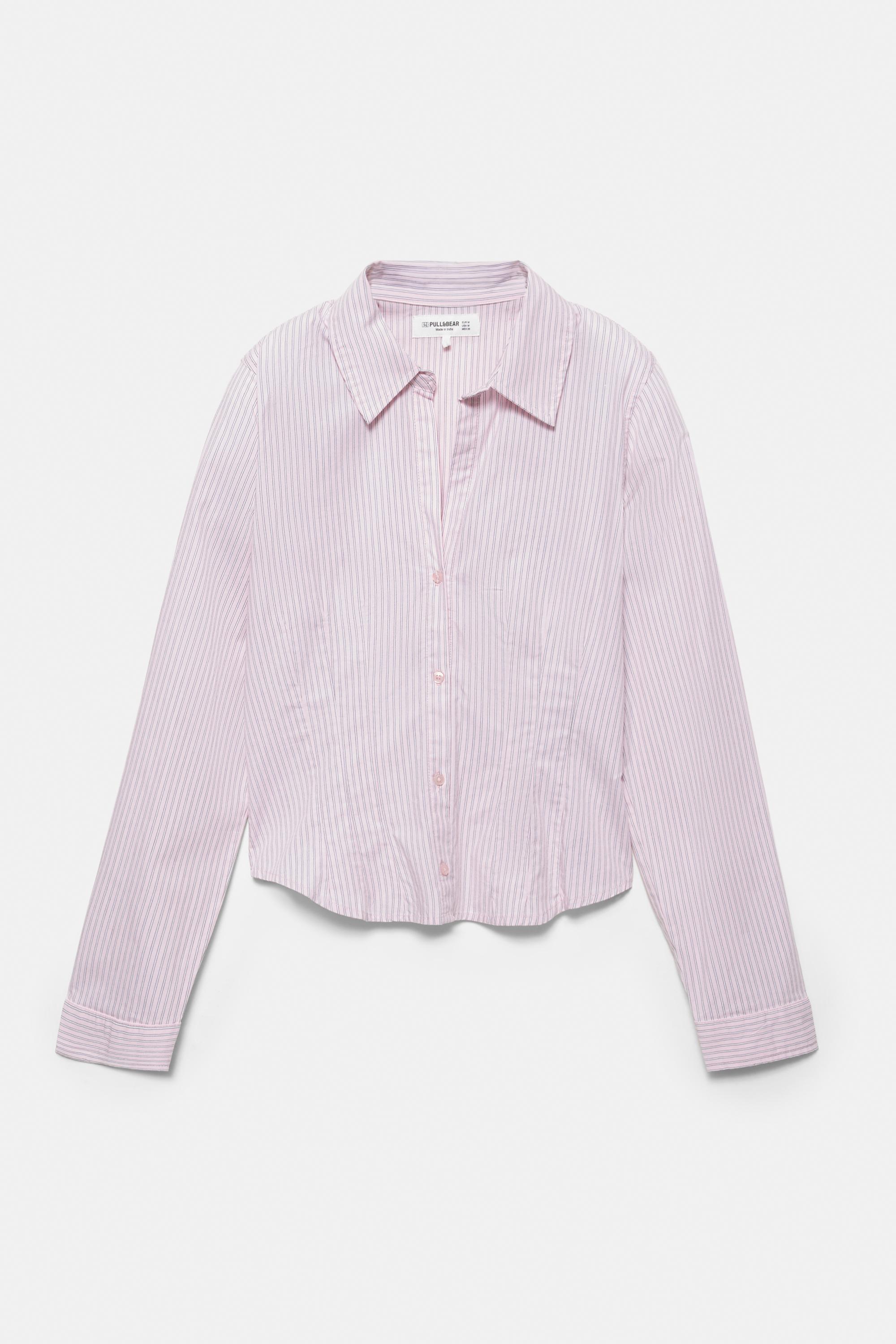 Poplin yırtmaçlı dar kesim gömlek - Görsel 129