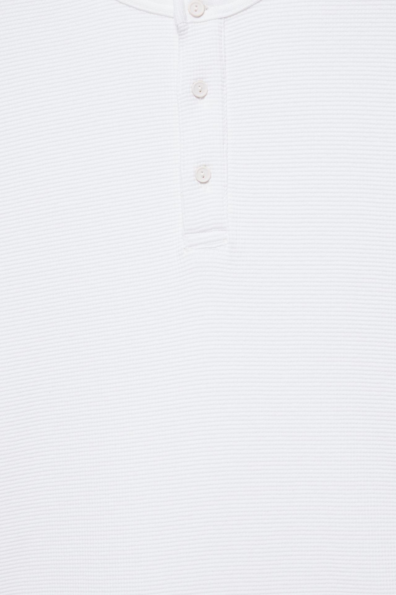 Long sleeve Henley T-shirt — White