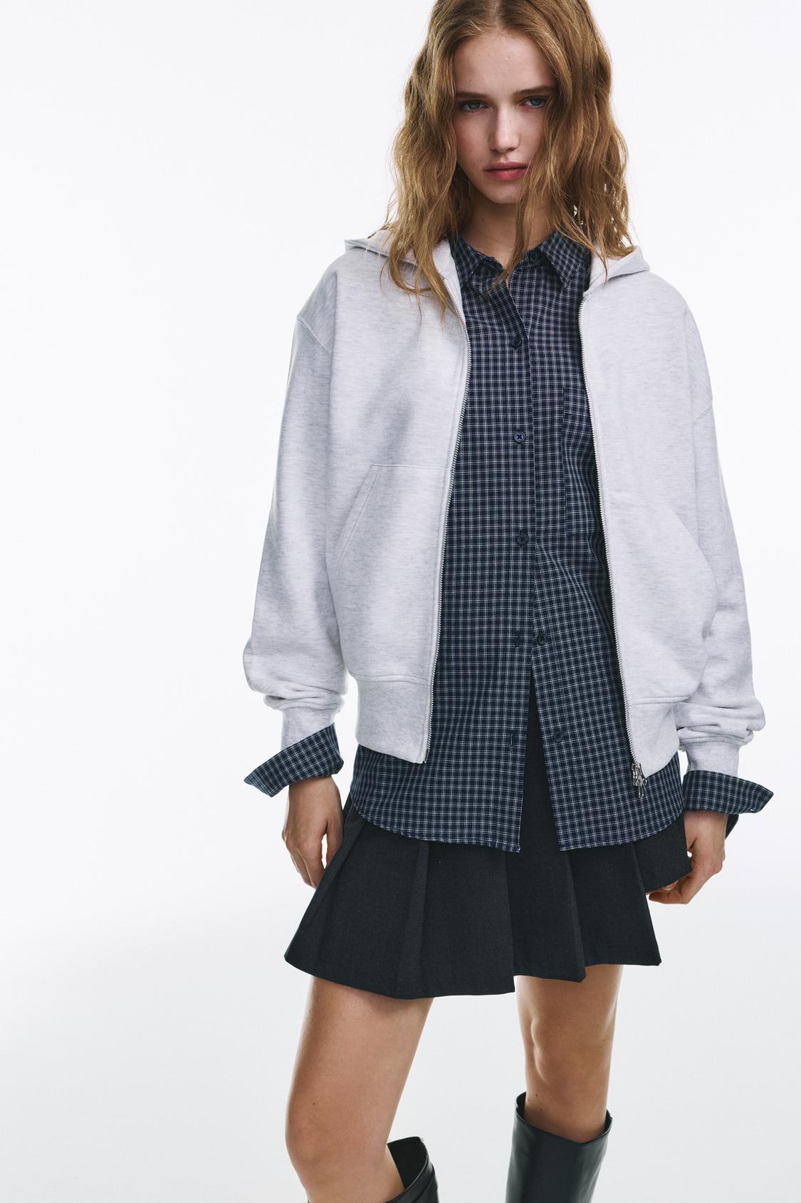 DESIGN - Sweat-shirt Oversize à Liseré Et Demi-fermeture éclair