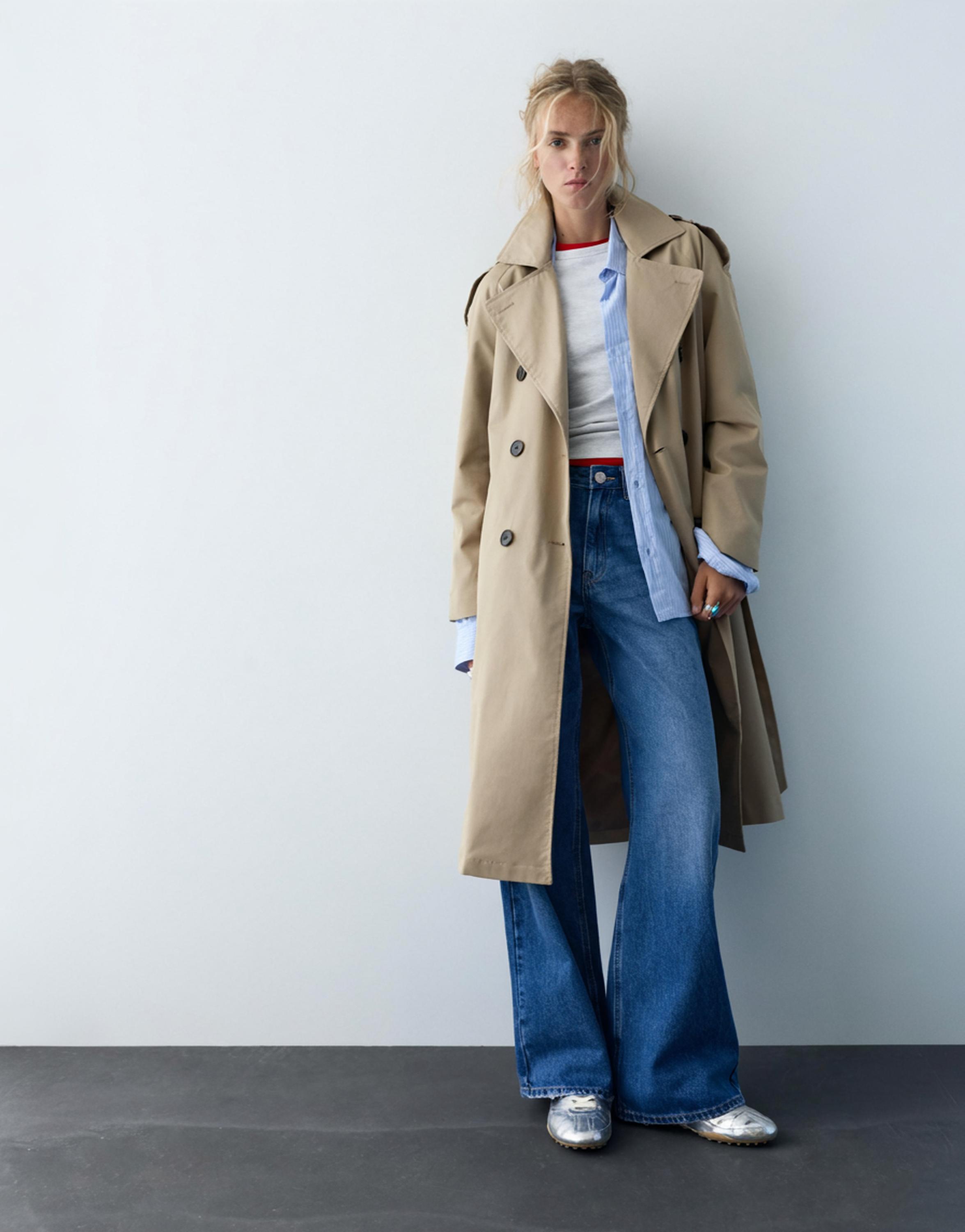 Kemerli uzun trençkot - Görsel 50