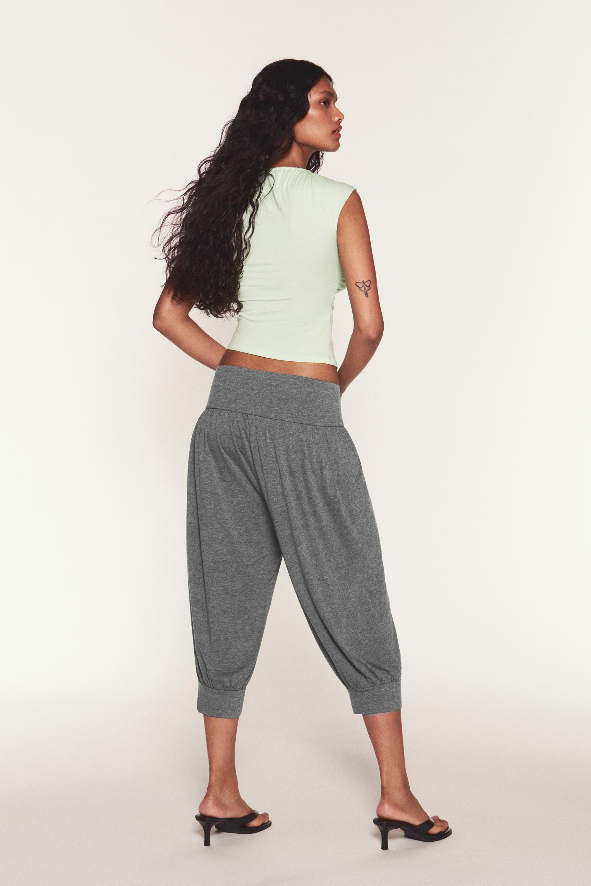Tie-neck top — Pale green