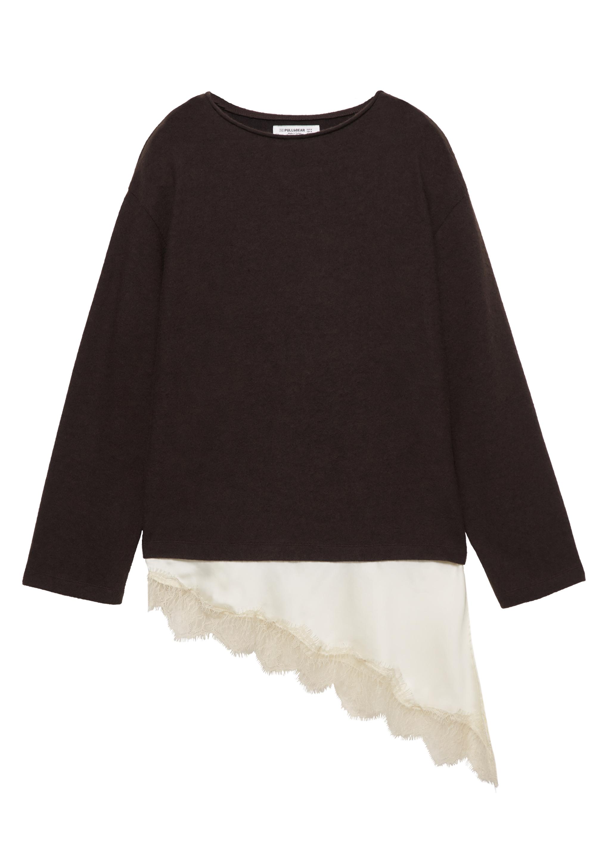 Fine lace combined jumper