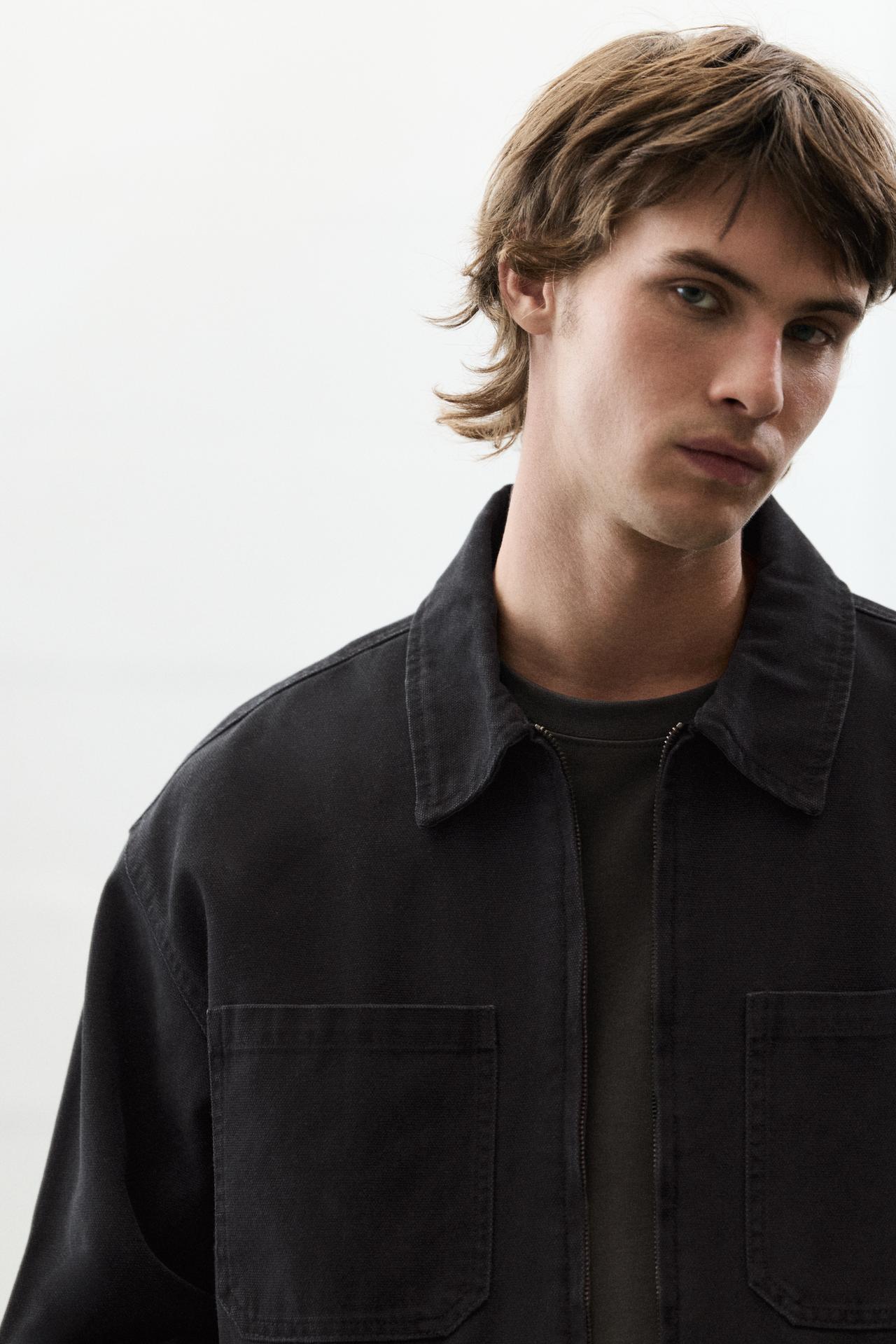 Zip overshirt — Black