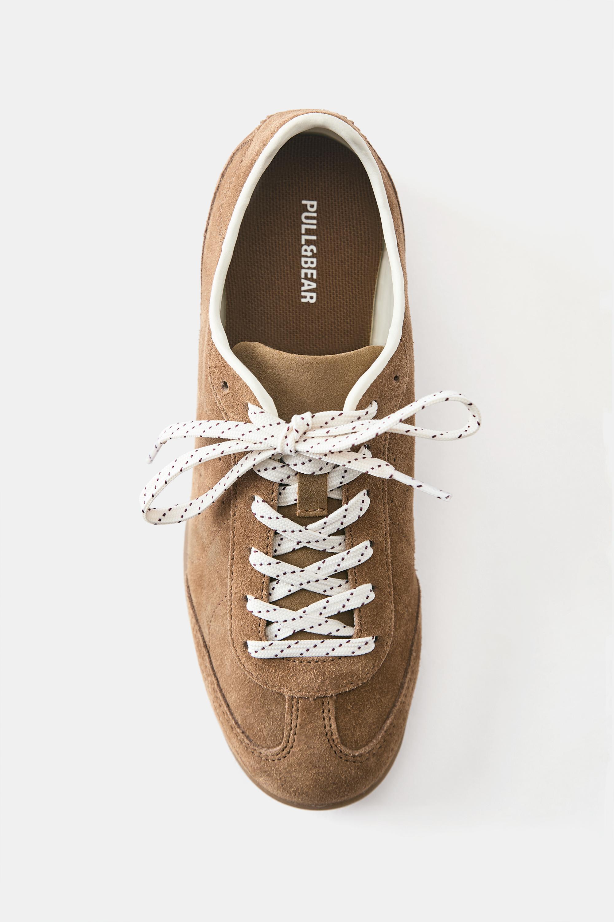 Casual split suede trainers — Leather