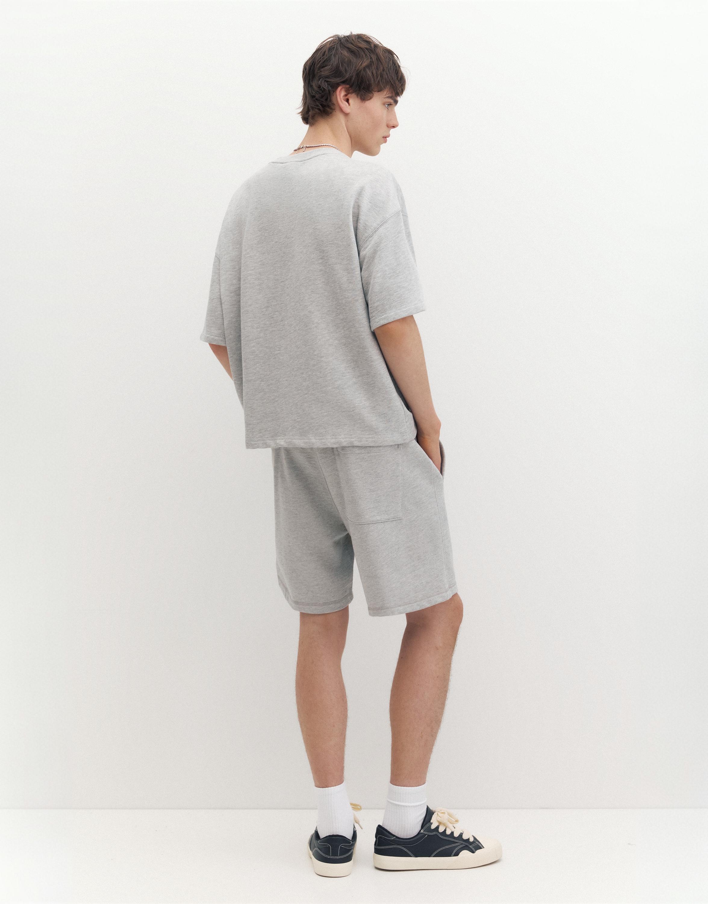 STWD jogger Bermuda shorts — Grey marl
