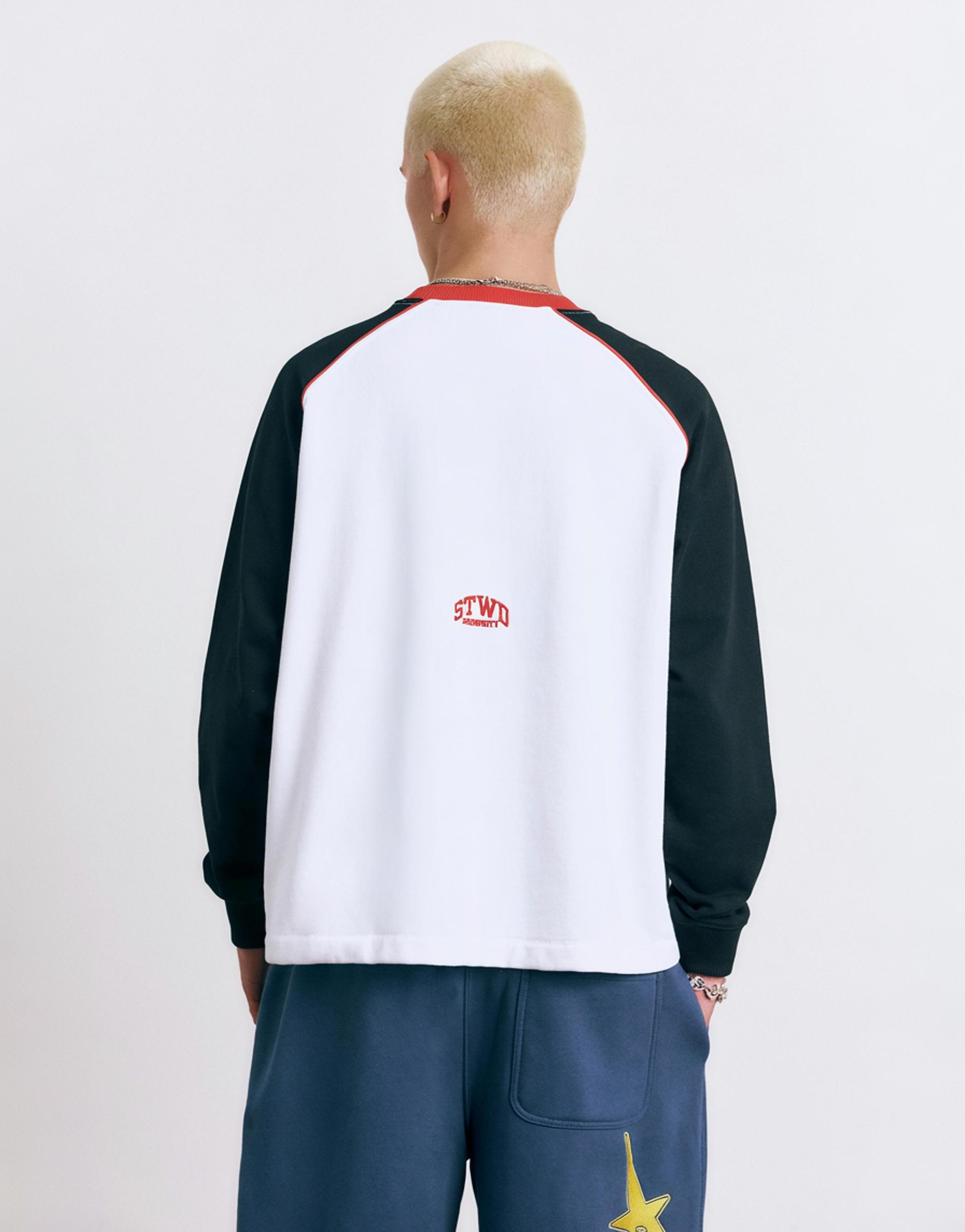 Varsity round neck sweatshirt — White