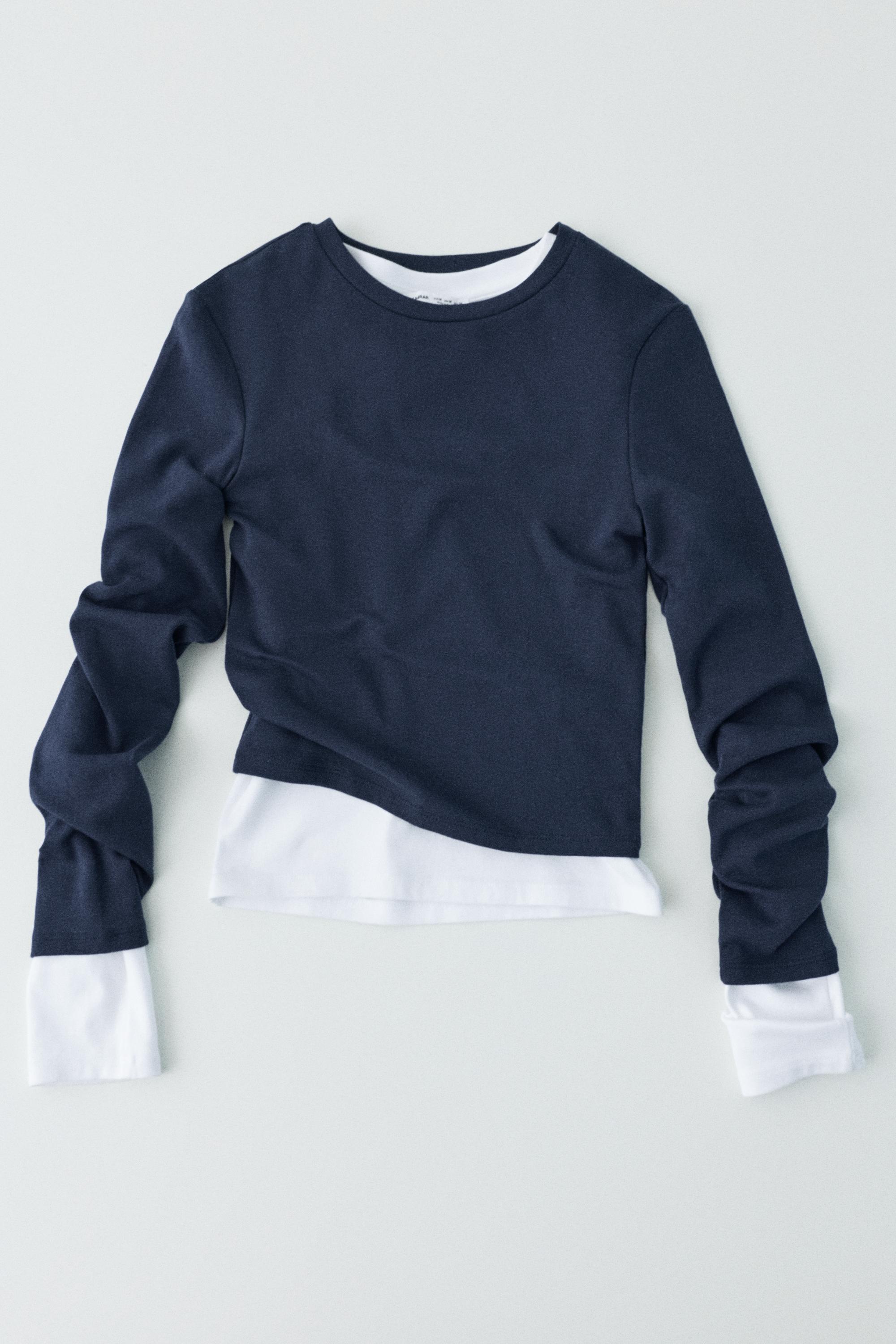 Vücuda oturan uzun kollu t-shirt - Görsel 53