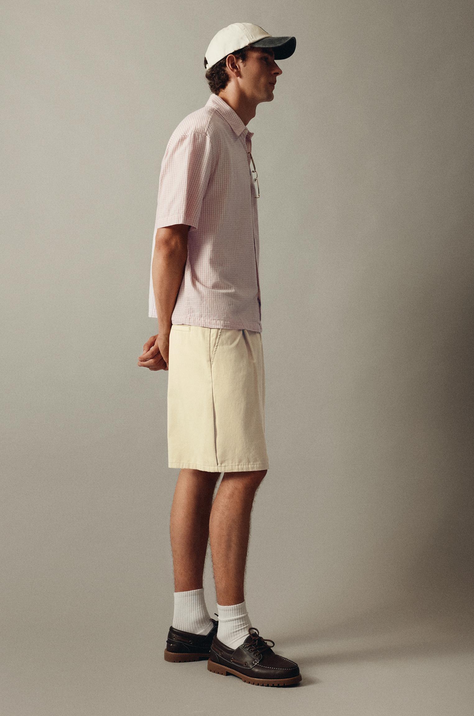 Short sleeve check shirt — Pink