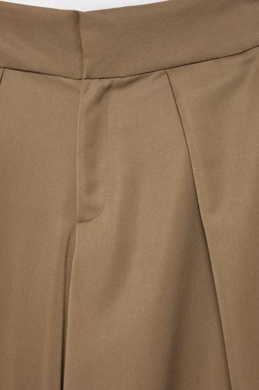 Balloon fit darted trousers — Dark camel 8