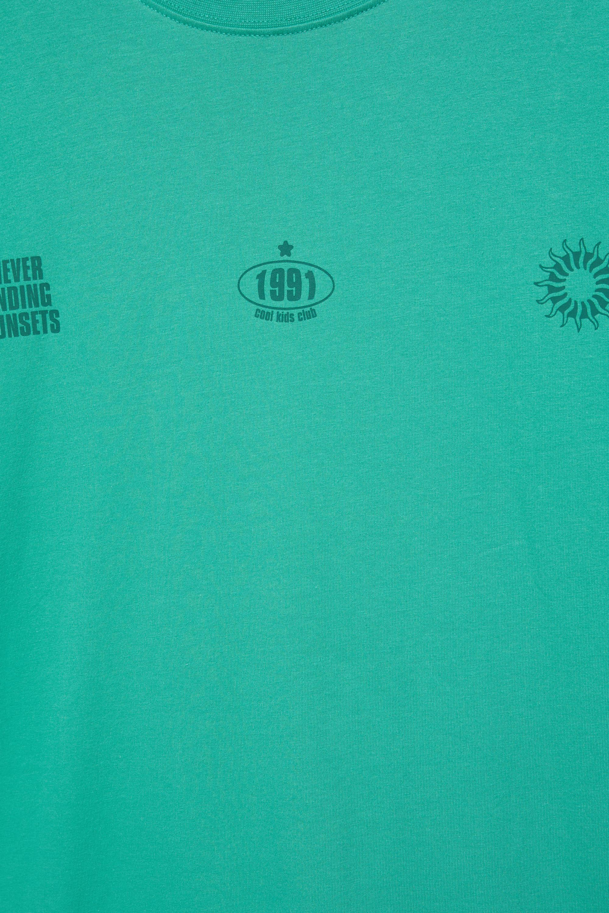 STWD sun graphic T-shirt — Turquoise
