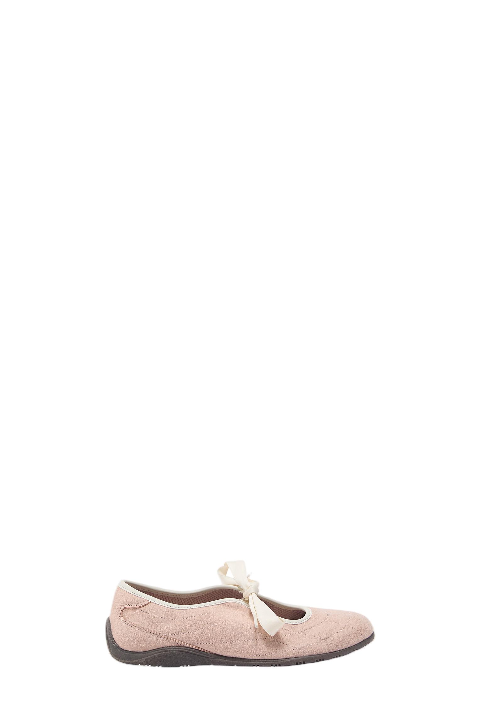 Sporty bow ballerinas — Pink
